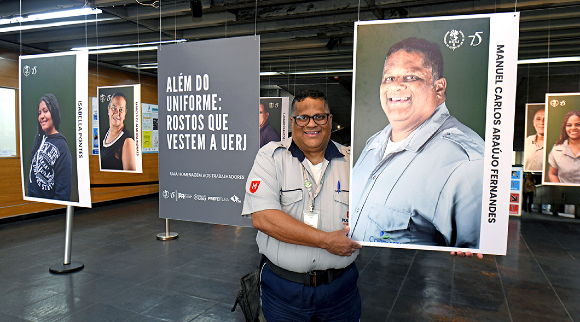 Mostra na Uerj homenageia seguranças e outros funcionários - Reprodução / Site Uerj