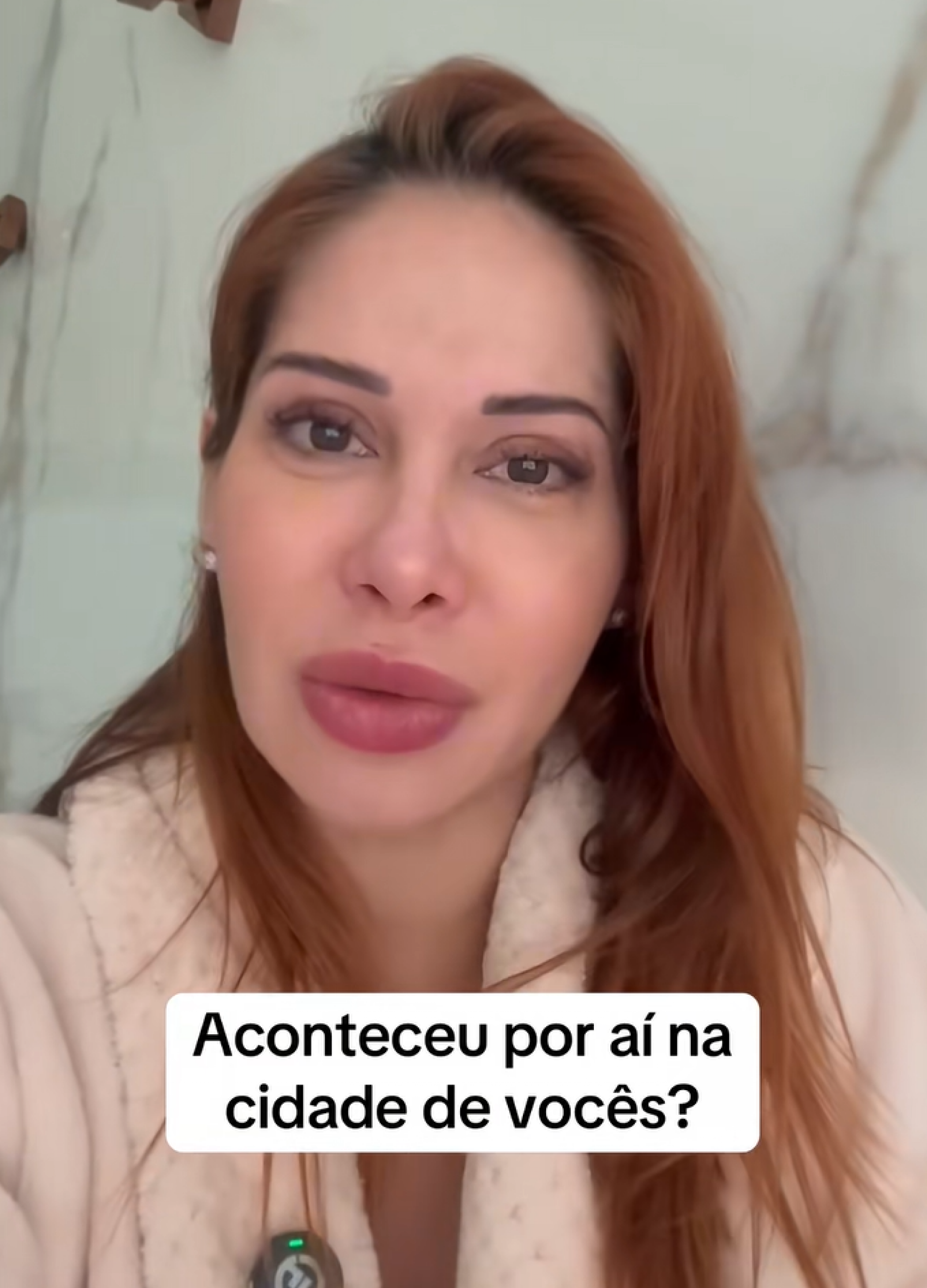 Maíra Cardi chora após ventania quebrar vidros de sua casa  - reprodução TikTok
