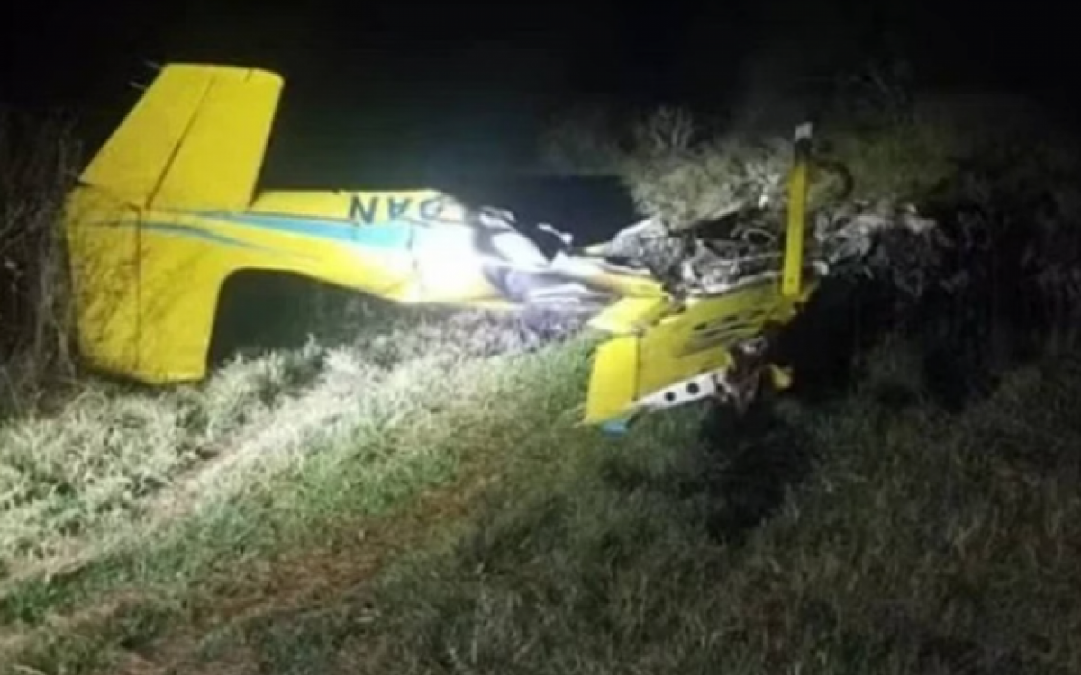 Aeronave de pequeno porte caiu, na noite desta terça-feira (23), na zona rural de Aquidauana
