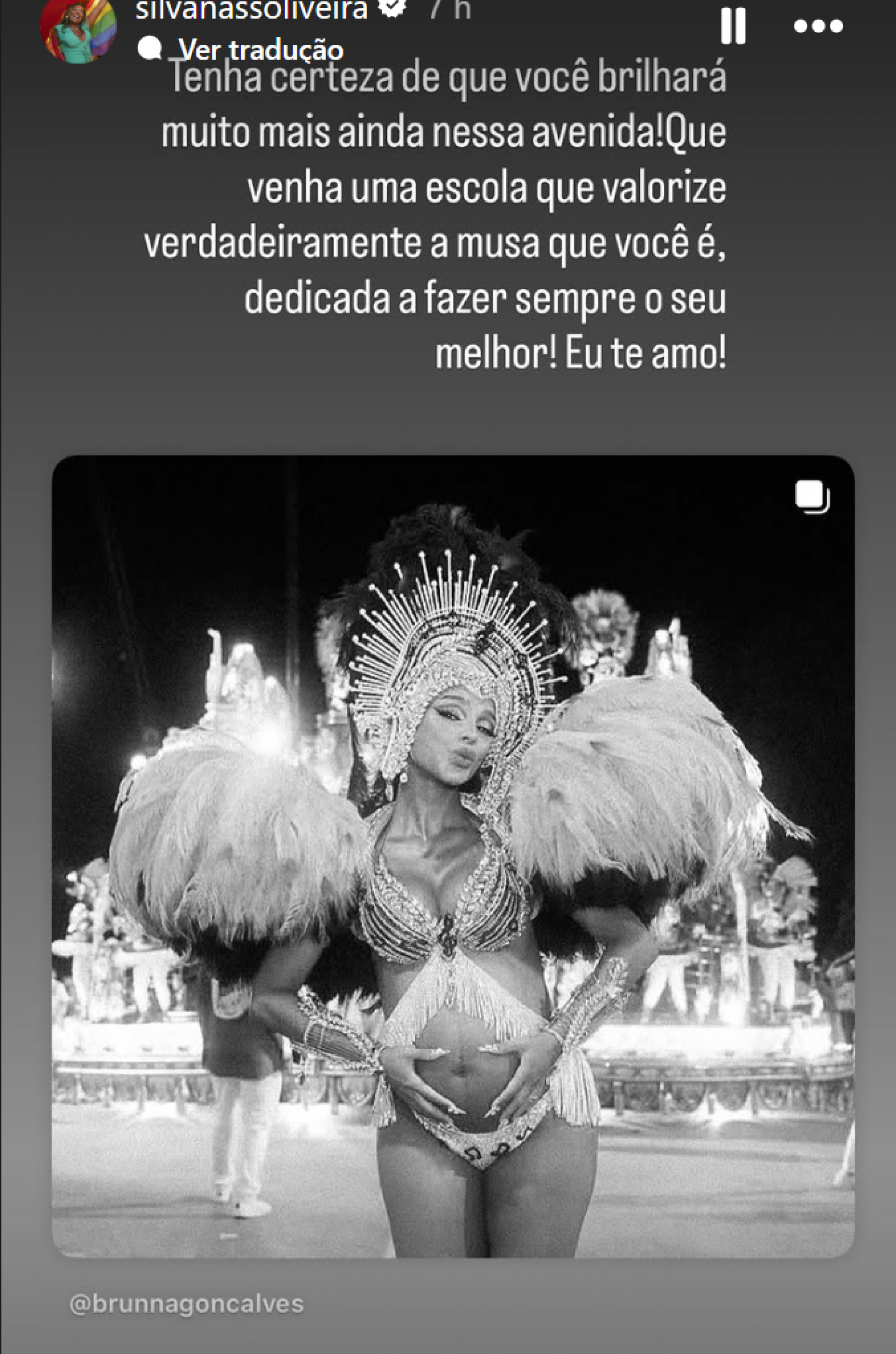Mãe de Ludmilla critica Beija-Flor após saída de Brunna Gonçalves - reprodução Instagram