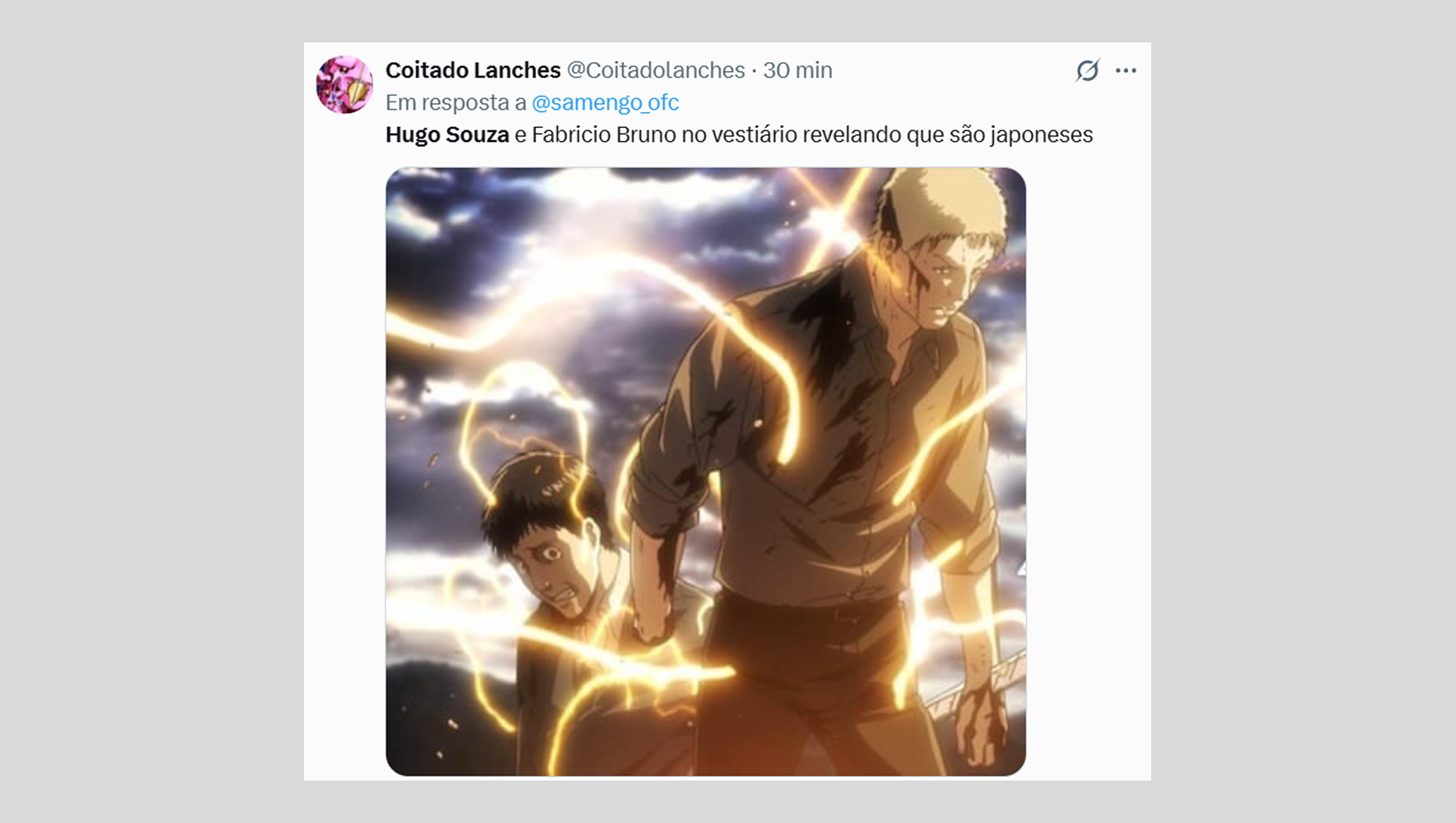 Memes da derrota do Brasil para o Japão tiveram Fabrício Bruno e Hugo Souza como principais alvos - Reprodução de Internet