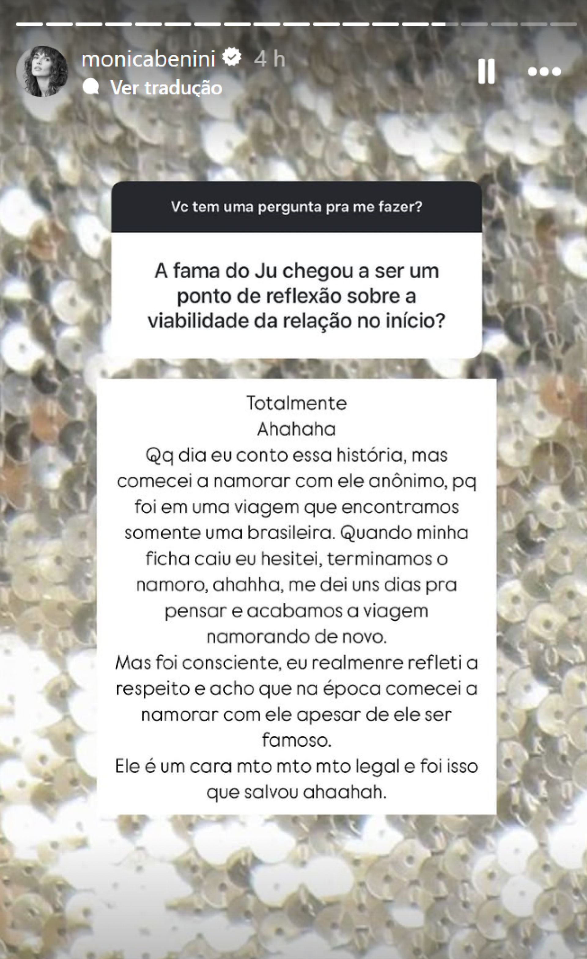 Monica Benini revela que terminou com Junior Lima por causa da fama do cantor - reprodução Instagram