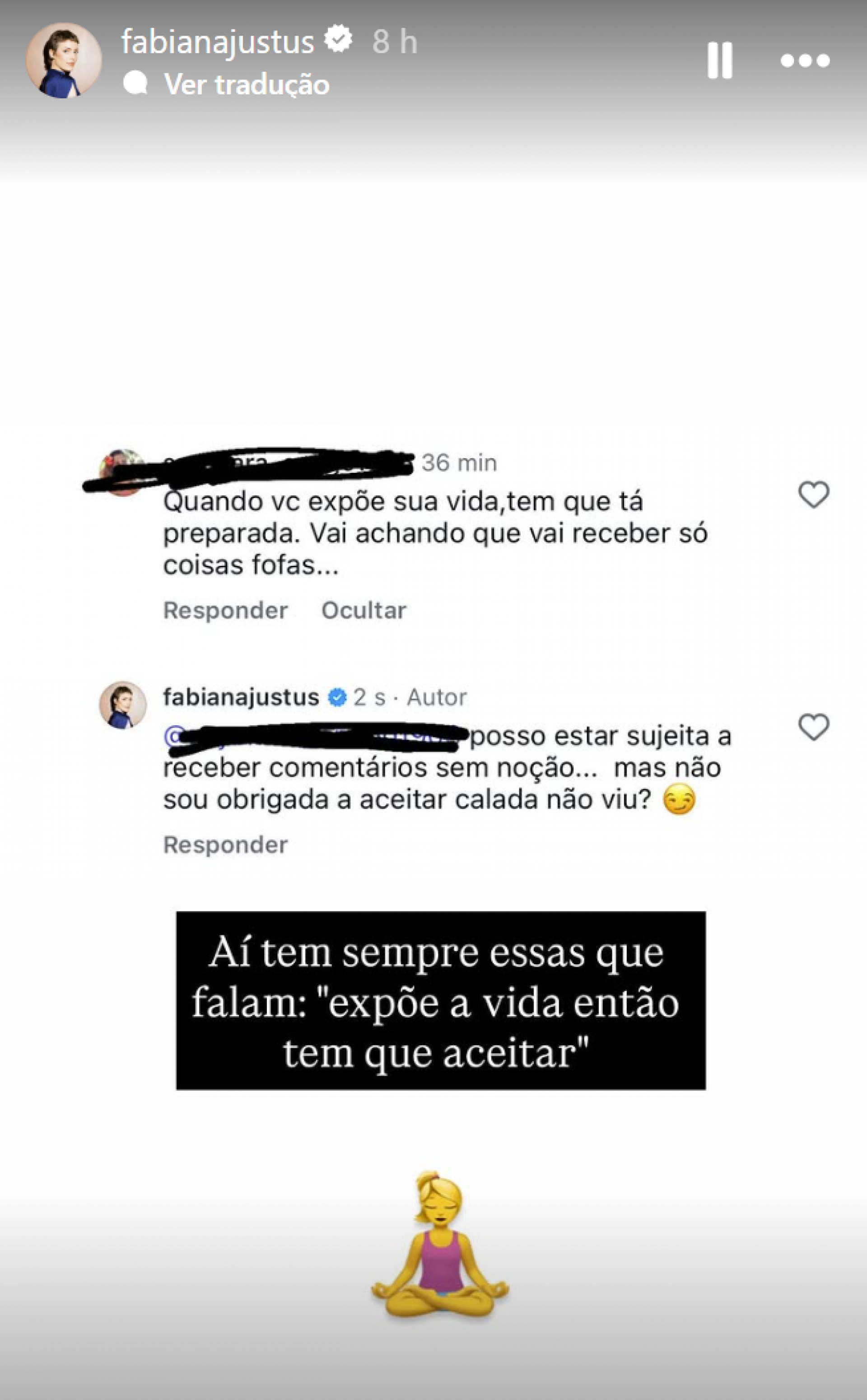 Fabiana Justus reage a crítica sobre conteúdo nas redes após diagnóstico de câncer - reprodução Instagram