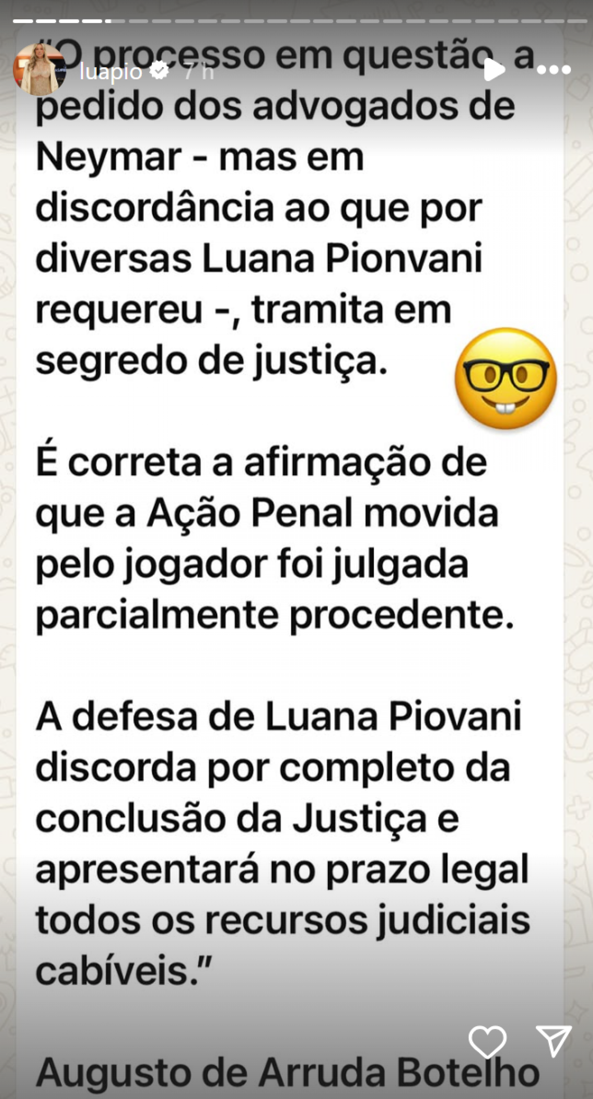 Luana Piovani se pronuncia após ser condenada em processo movido por Neymar - reprodução Instagram