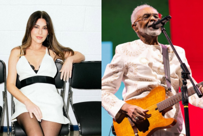 Fernanda Paes Leme prestigia show de Gilberto Gil em São Paulo