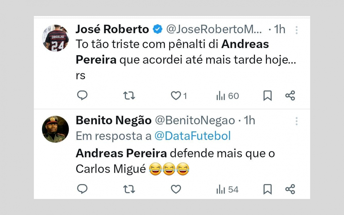 Torcedores do Flamengo escolheram Andreas Pereira como principal alvo por causa de pênalti em derrota do Palmeiras