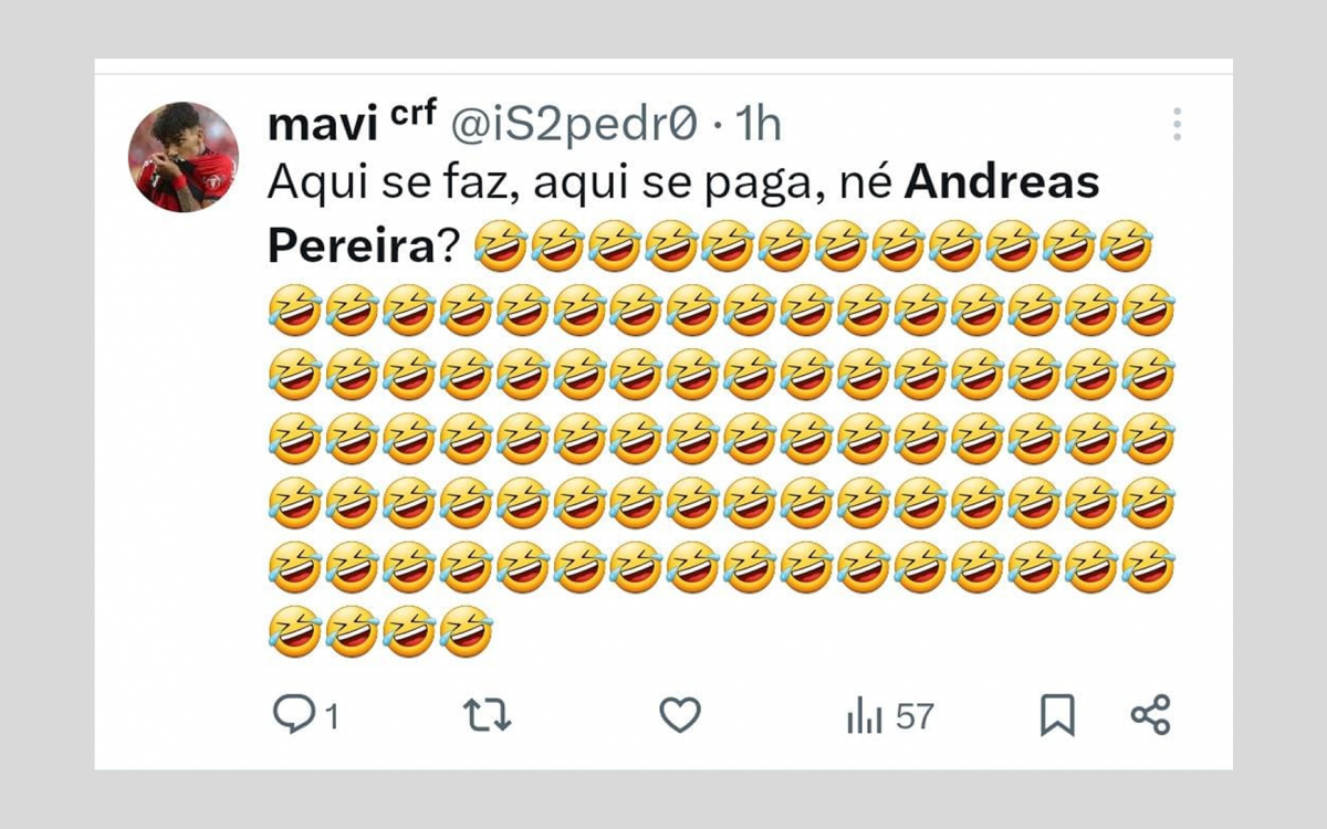 Torcedores do Flamengo escolheram Andreas Pereira como principal alvo por causa de pênalti em derrota do Palmeiras