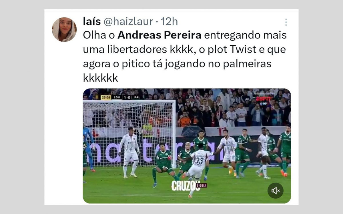 Torcedores do Flamengo escolheram Andreas Pereira como principal alvo por causa de pênalti em derrota do Palmeiras