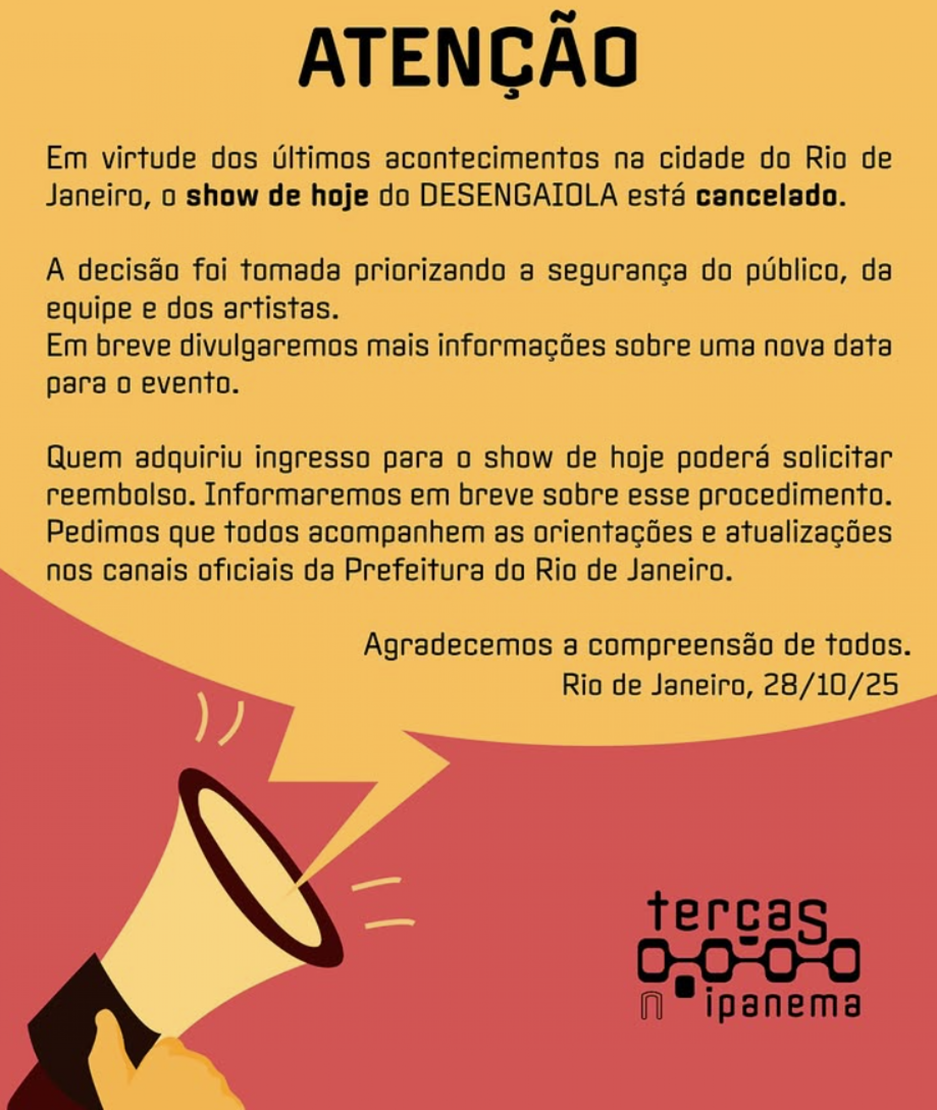 Terças no Ipanema - reprodução Instagram