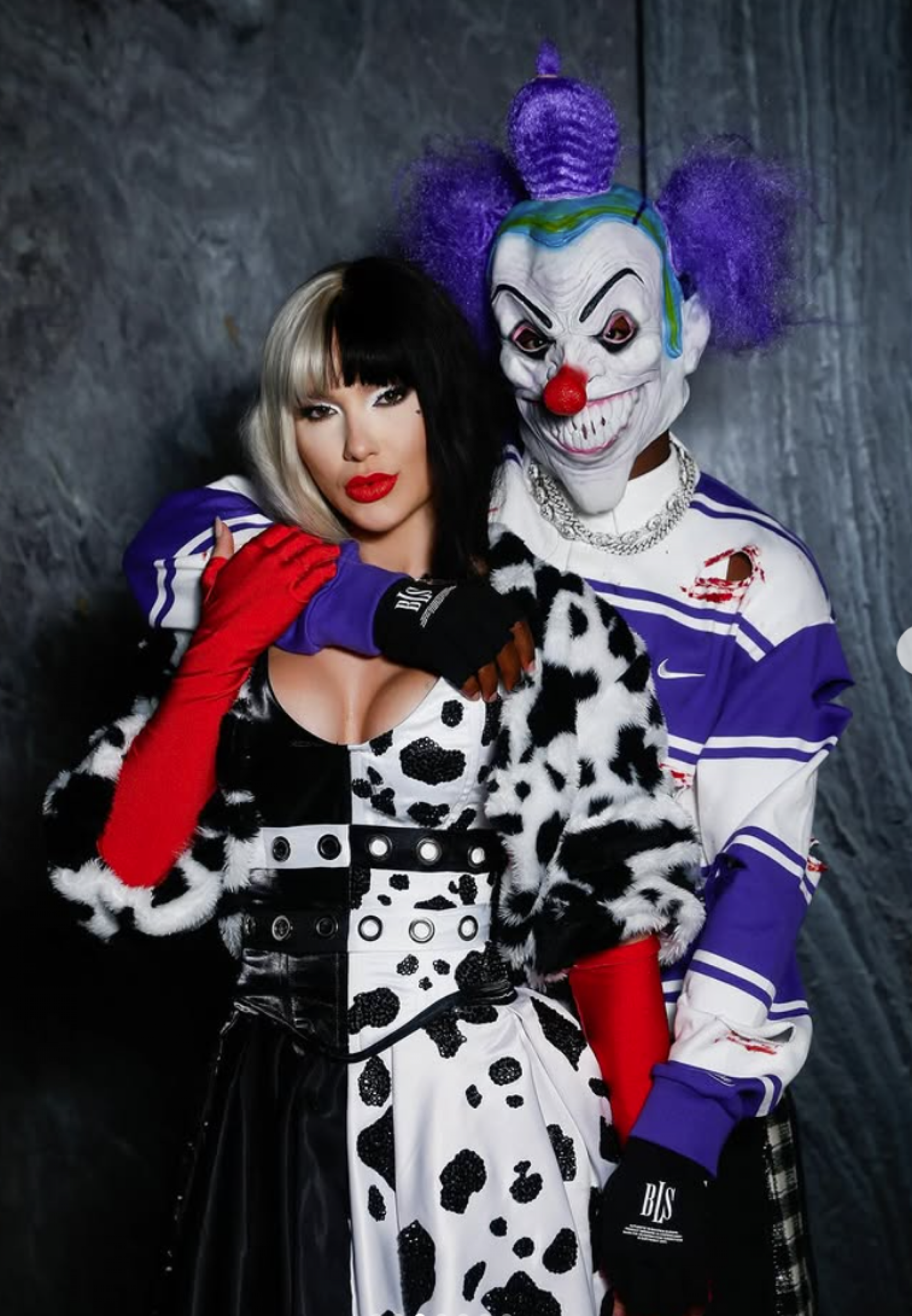 Virgínia se fantasiou de Cruela e Vini Jr de palhaço - reprodução Instagram