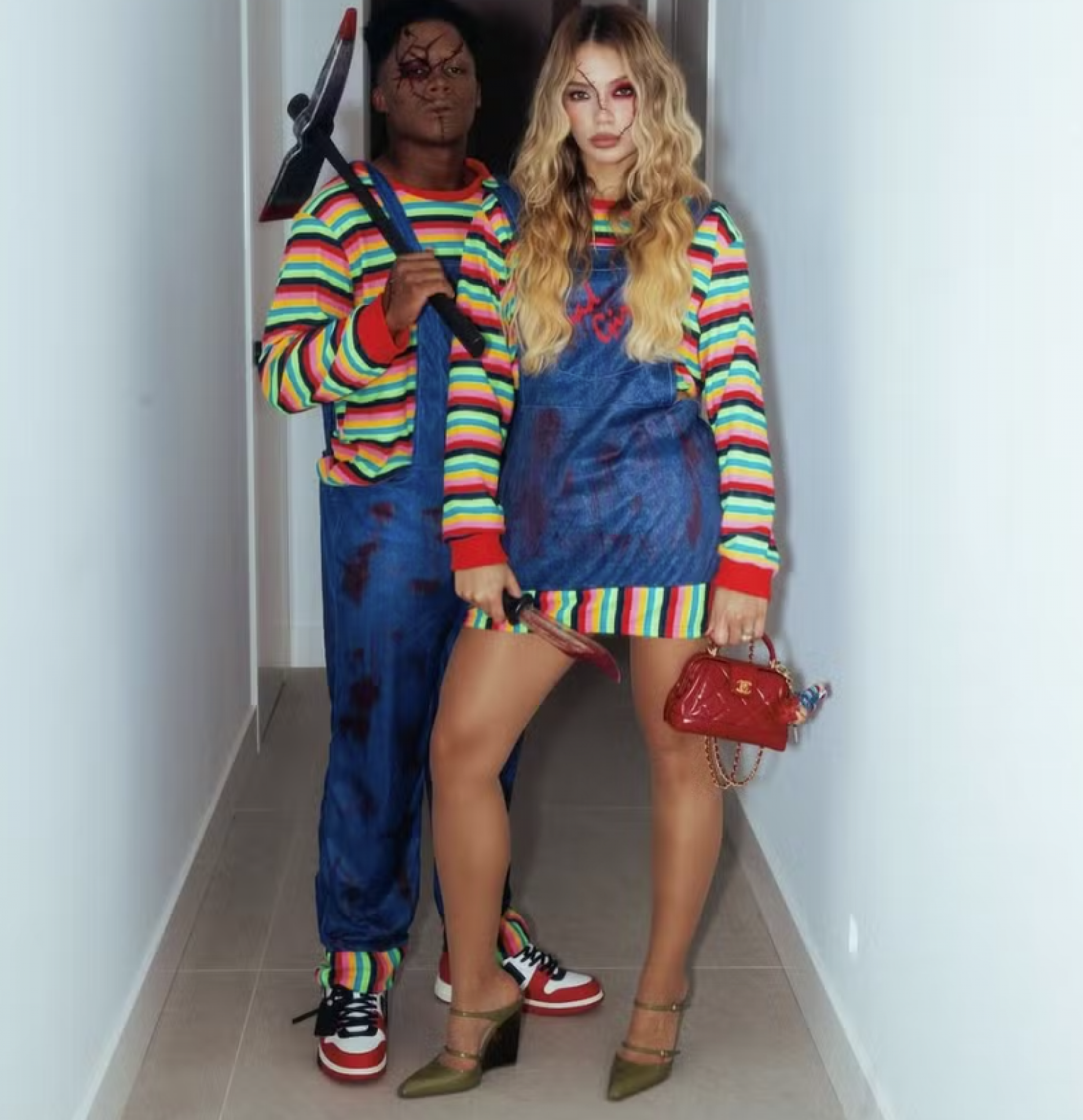 Gabriely Miranda e Endrick combinam fantasia de 'boneco assassino' para Halloween  - Reprodução Instagram