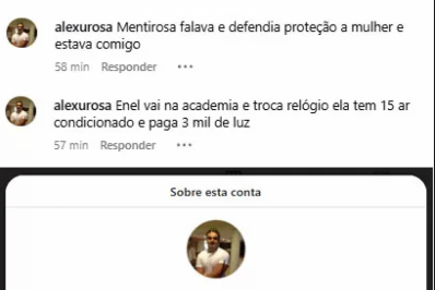 Empresário acusado de esfaquear ex-mulher em Cabo Frio comenta em notícia sobre o próprio crime e provoca vítima