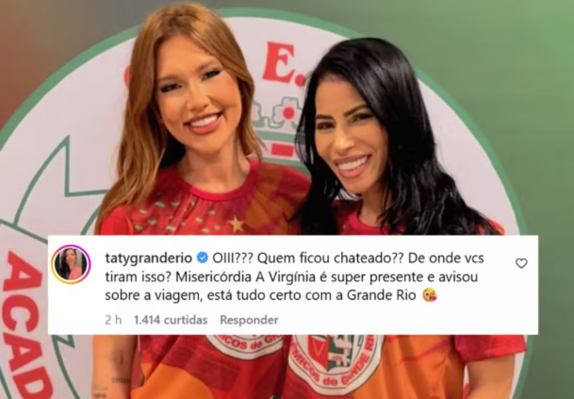 Tatiane Feiticeira esclarece rumores de desentendimento com Virginia  - reprodução Instagram