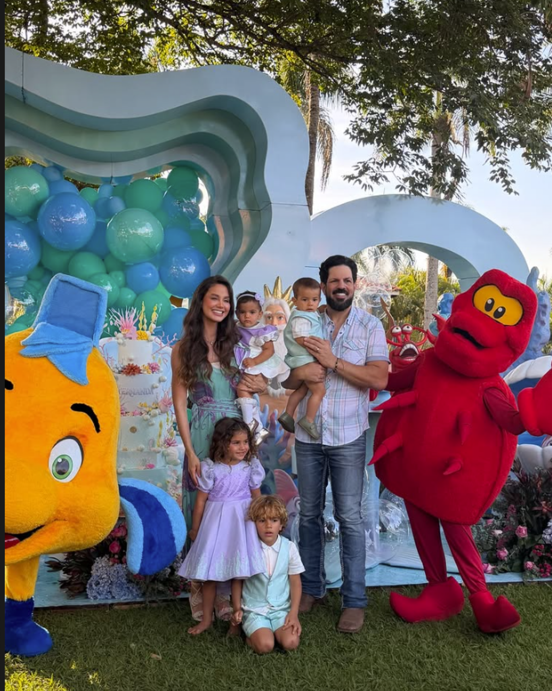 Sorocaba e Biah Rodrigues comemoram aniversário da filha com festa  inspirada em A Pequena Sereia - reprodução Instagram