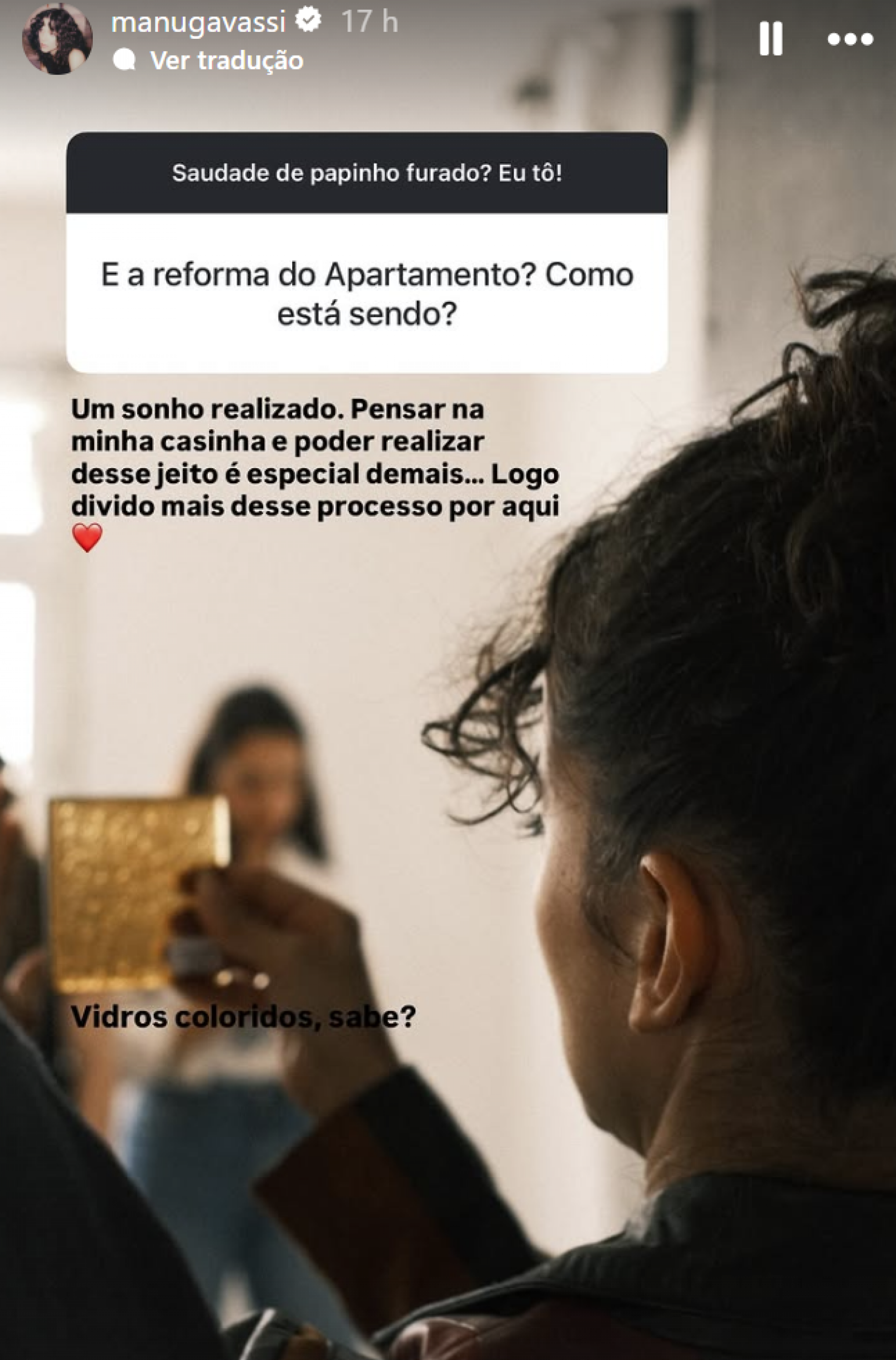 Manu Gavassi mostra reforma de apartamento em São Paulo - reprodução Instagram