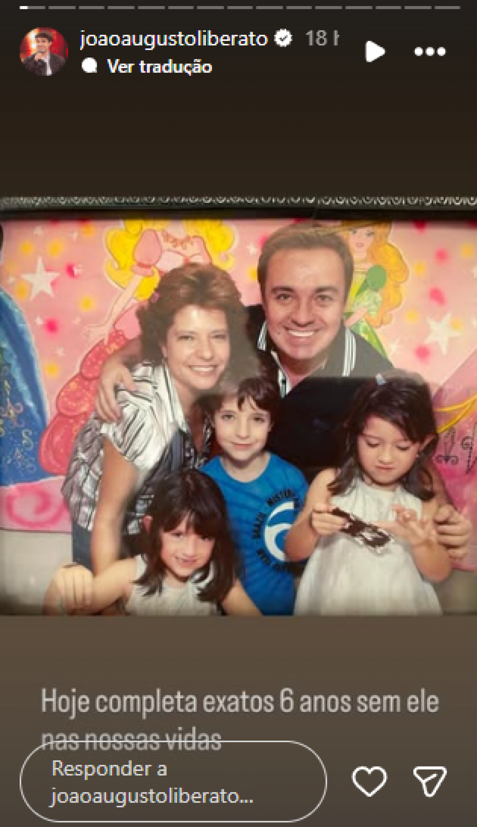 João Augusto homenageia o pai, Gugu Liberato, nos seis anos de morte do apresentador - Reprodução / Instagram