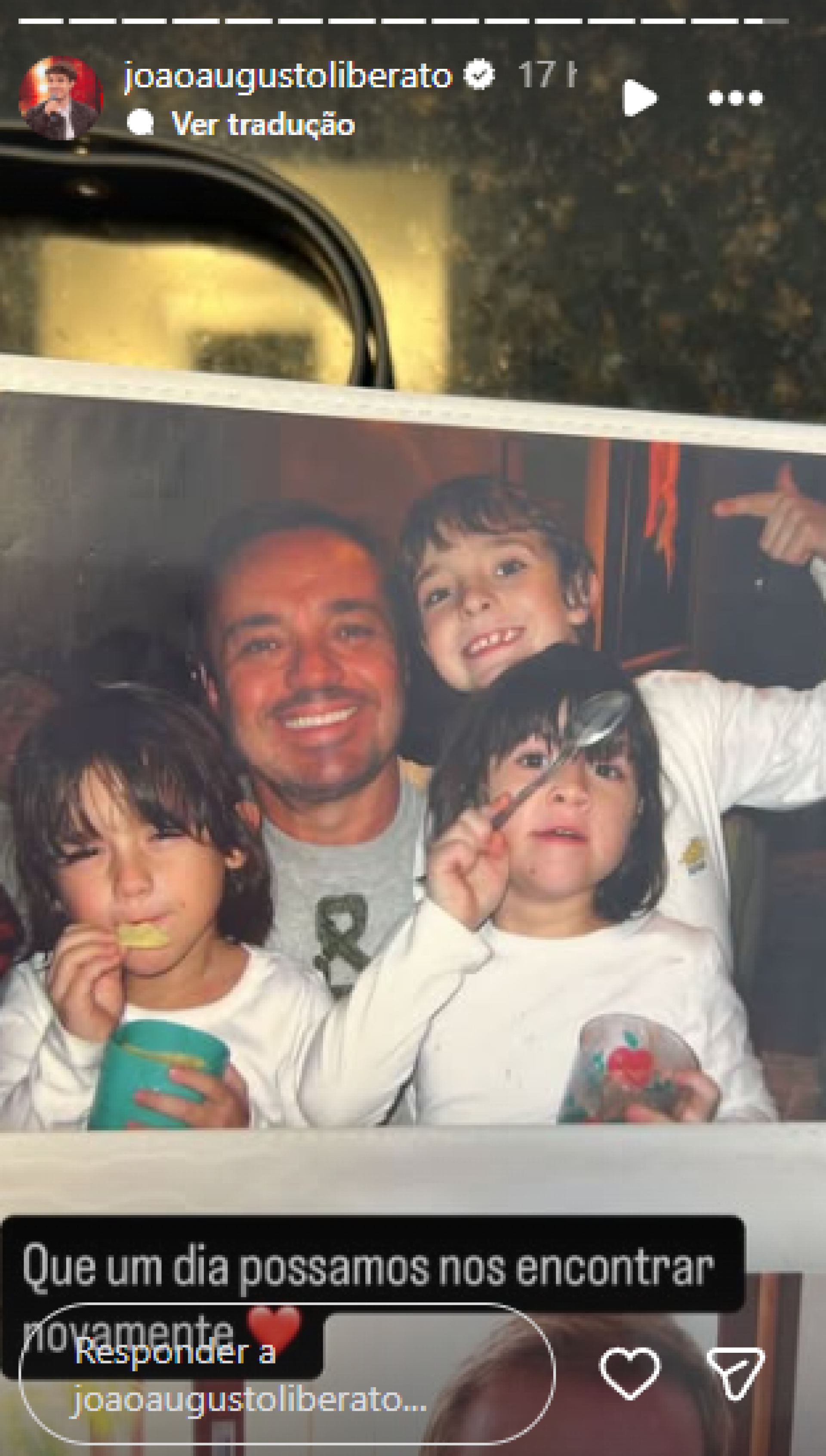 João Augusto homenageia o pai, Gugu: 'Seis anos sem ele' - Reprodução / Instagram