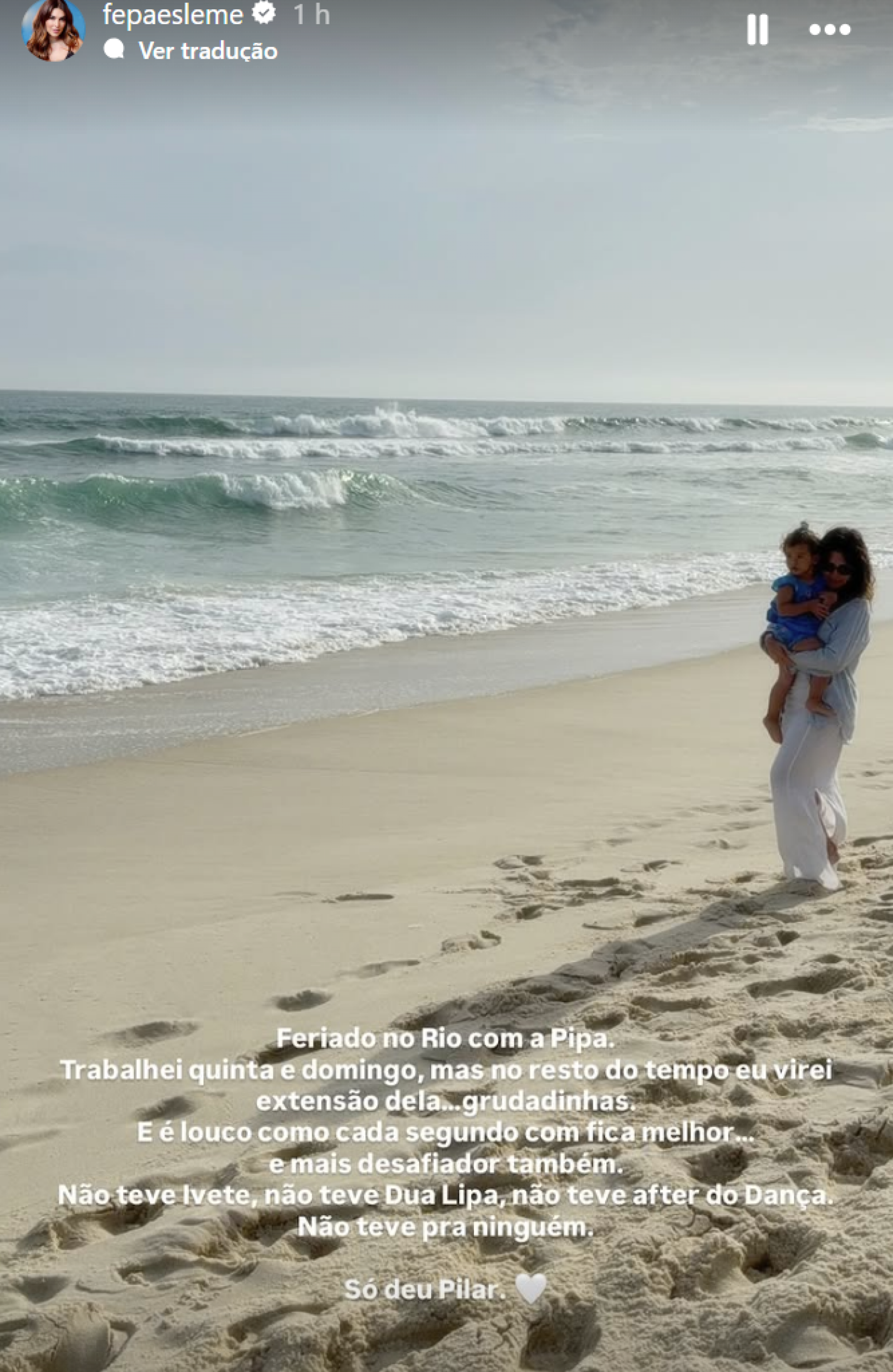 Fernanda Paes Leme passa feriado com a filha e explica decisão - reprodução Instagram