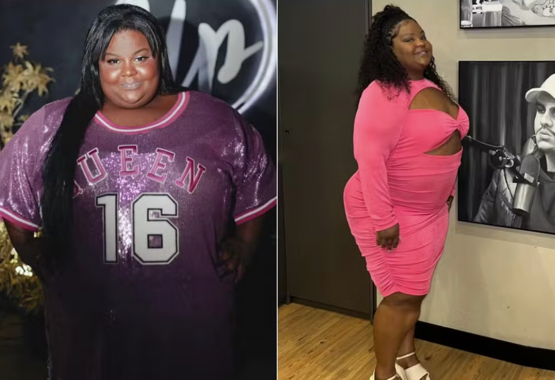 Antes e depois de MC Carol - reprodução Instagram