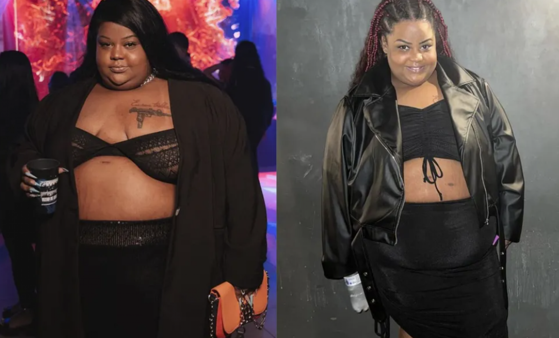 Antes e depois de MC Carol - reprodução Instagram