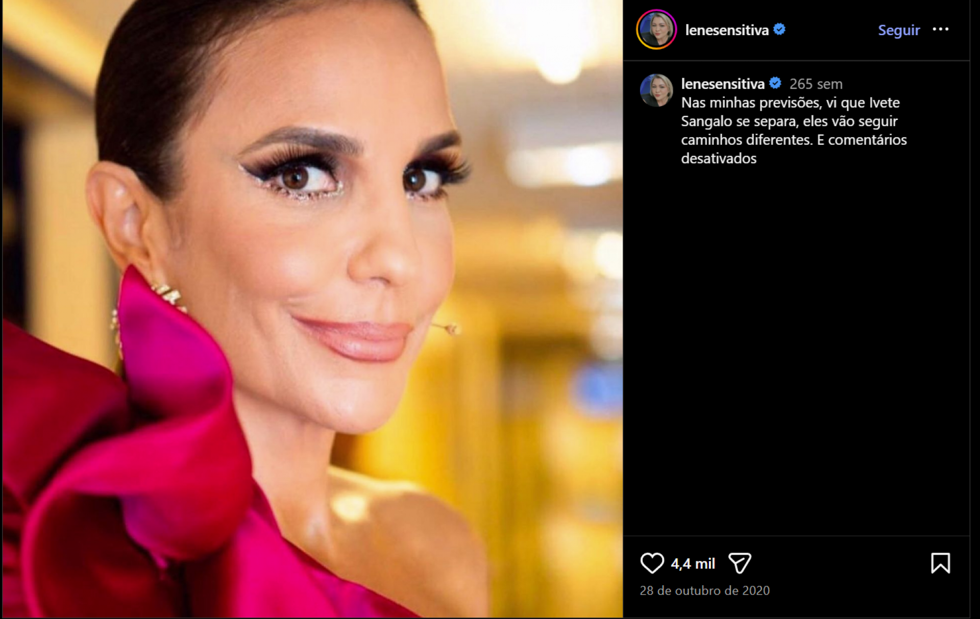 Vidente previu separação de Ivete Sangalo - reprodução Instagram