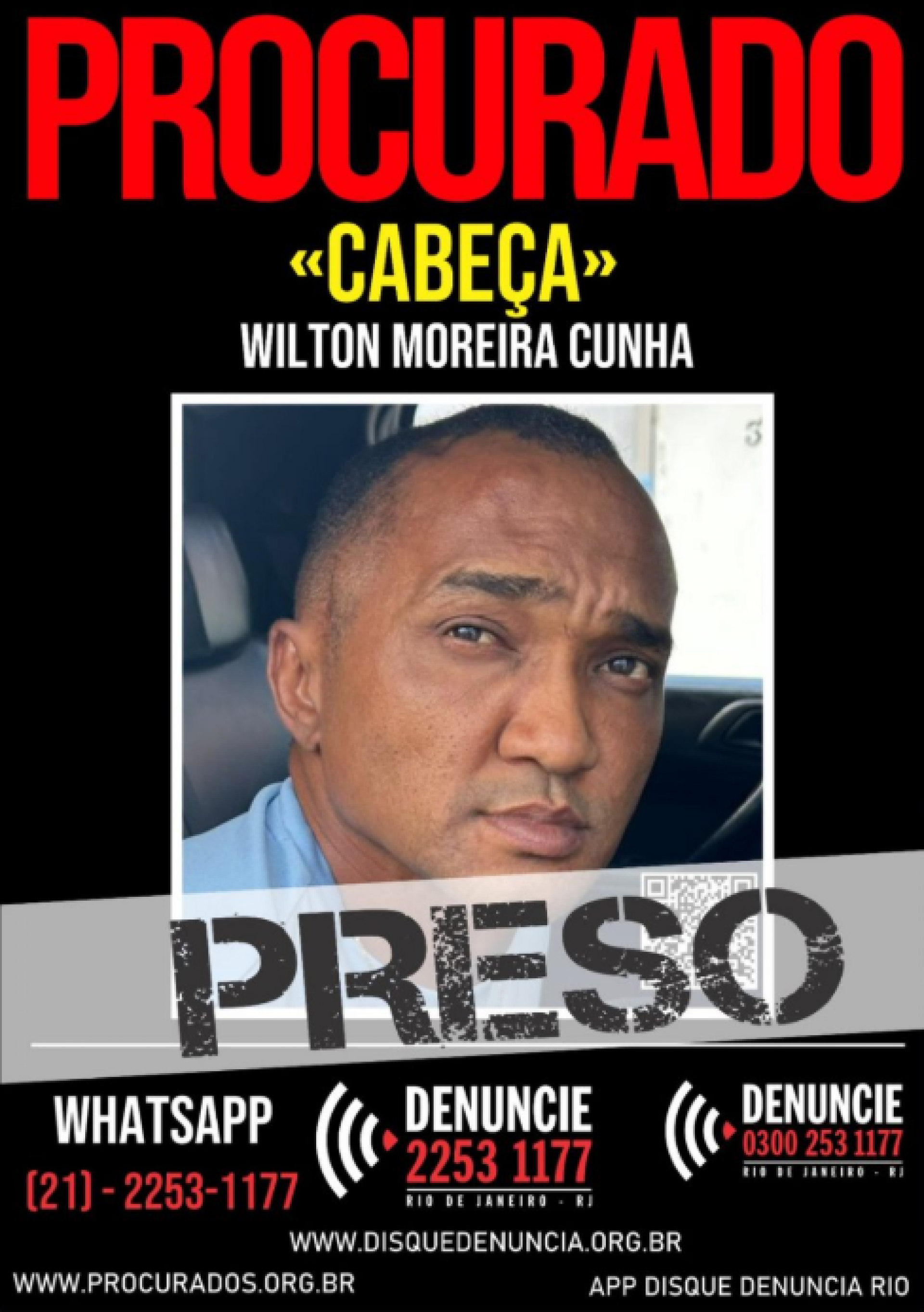 \'Cabeça\' foi preso, neste domingo (30), em churrasco 
