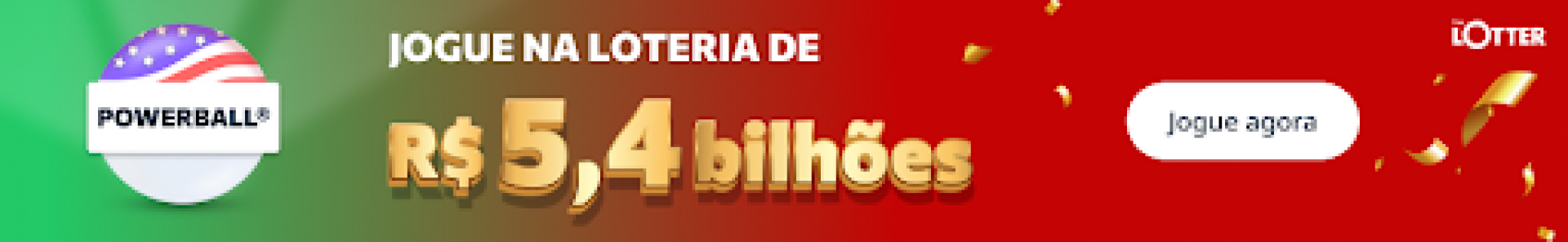 A Powerball sorteará um prêmio extraordinário de US$ 1 bilhão, o equivalente a R$ 5,4 bilhões 
