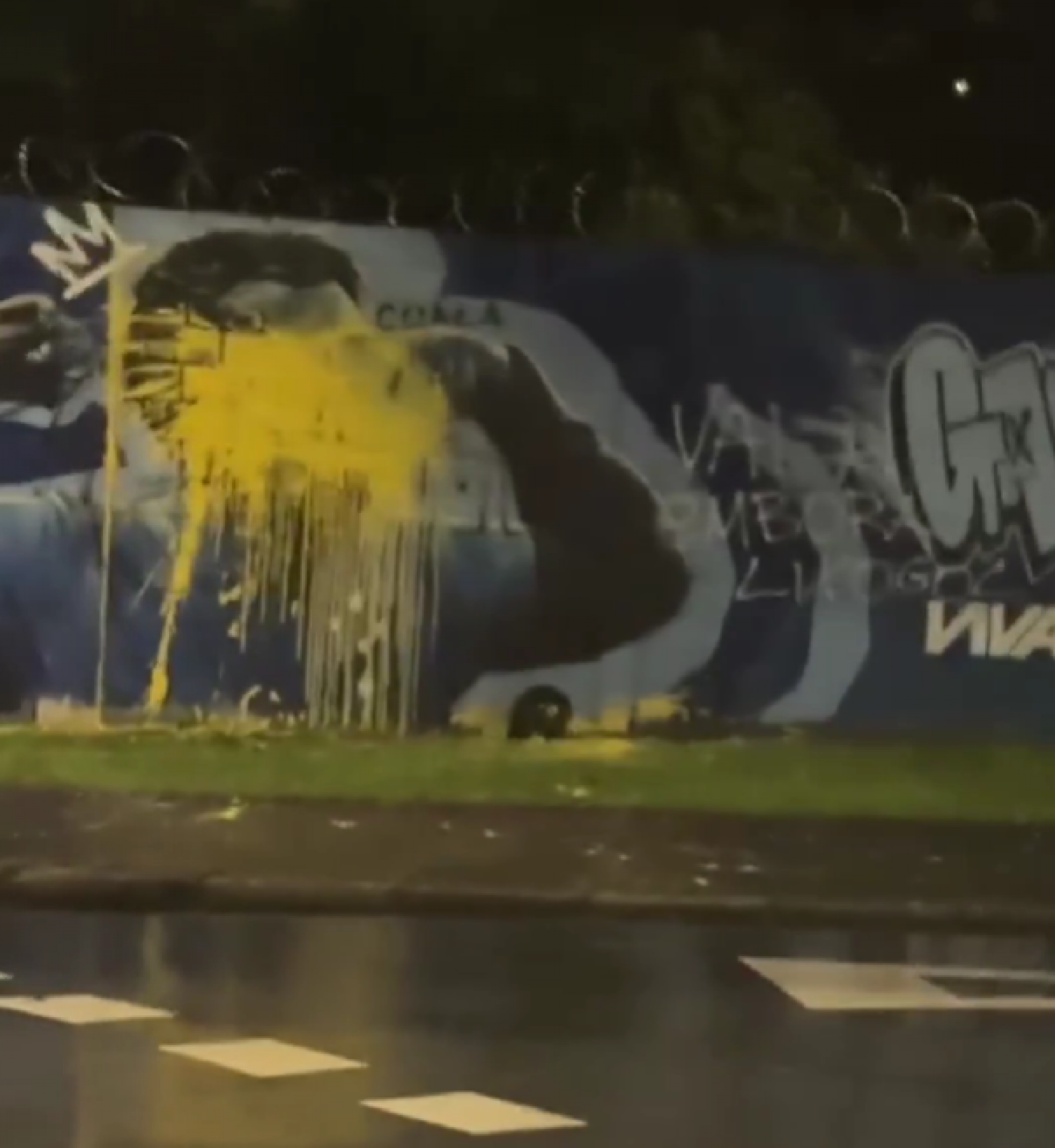 Mural de Gabigol sofreu vandalismo após eliminação na Copa do Brasil