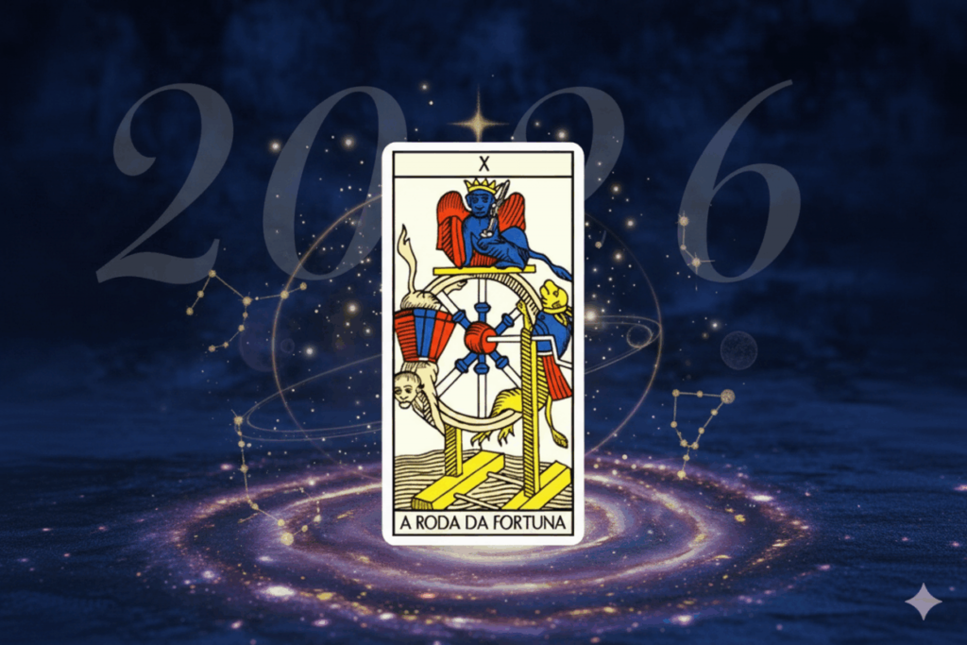 Descubra qual &eacute; a carta do Tarot de 2026 e o que ela promete pro novo ano