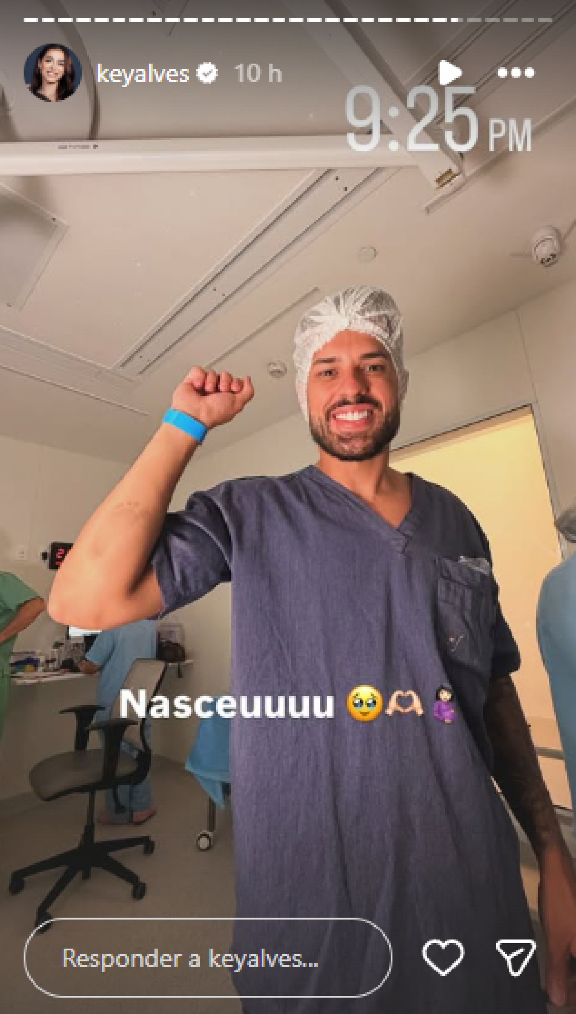 Bruno Rosa celebra nascimento da primeira filha, fruto do relacionamento com Key Alves - Reprodução / Instagram