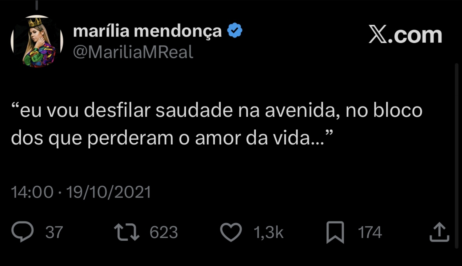 Tweets antigos de Marília Mendonça sobre a canção 'Você Me Fez Odiar o Carnaval' - Divulgação