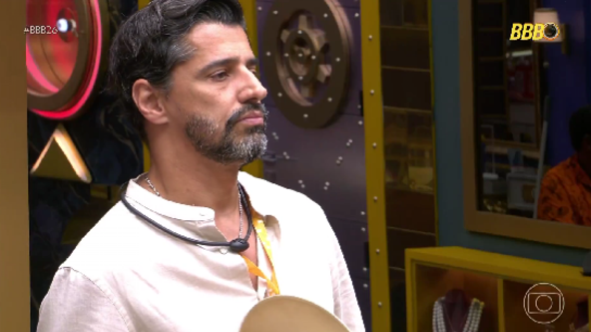 'BBB 26': Alberto Cowboy barra Leandro da festa do líder - Reprodução de vídeo / X