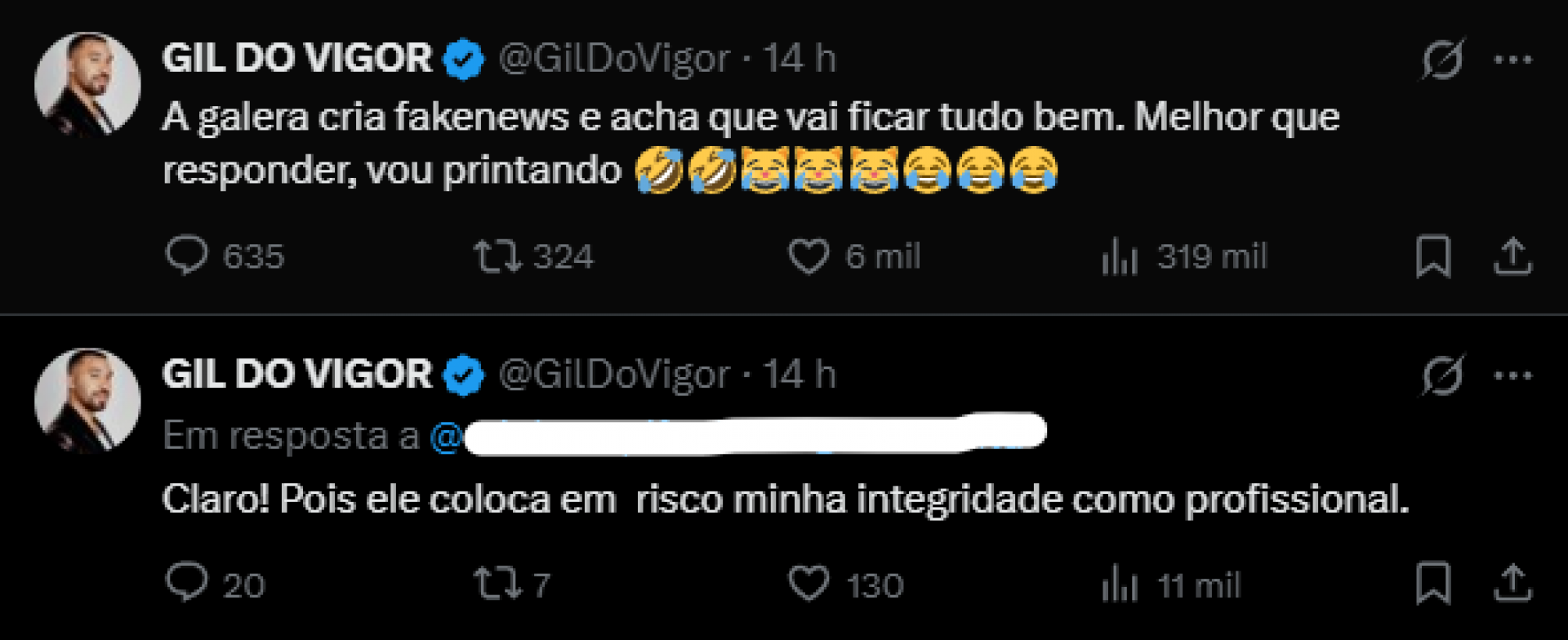 Gil do Vigor nega ter dado dicas para Sarah Andrade durante ação no 'BBB26' - Reprodução / X