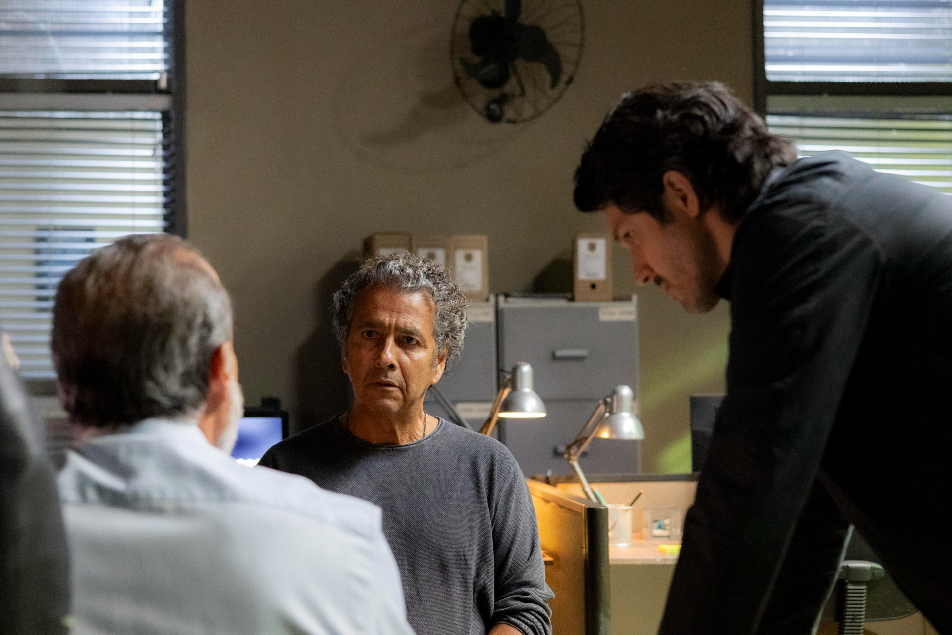  Joaquim (Marcos Palmeira) vai à delegacia após denuncia de Lígia (Dira Paes) na novela 'Três Graças' - TV Globo / Beatriz Damy