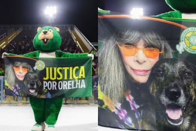 Cão Orelha: Mocidade pede justiça durante ensaio no Sambódromo