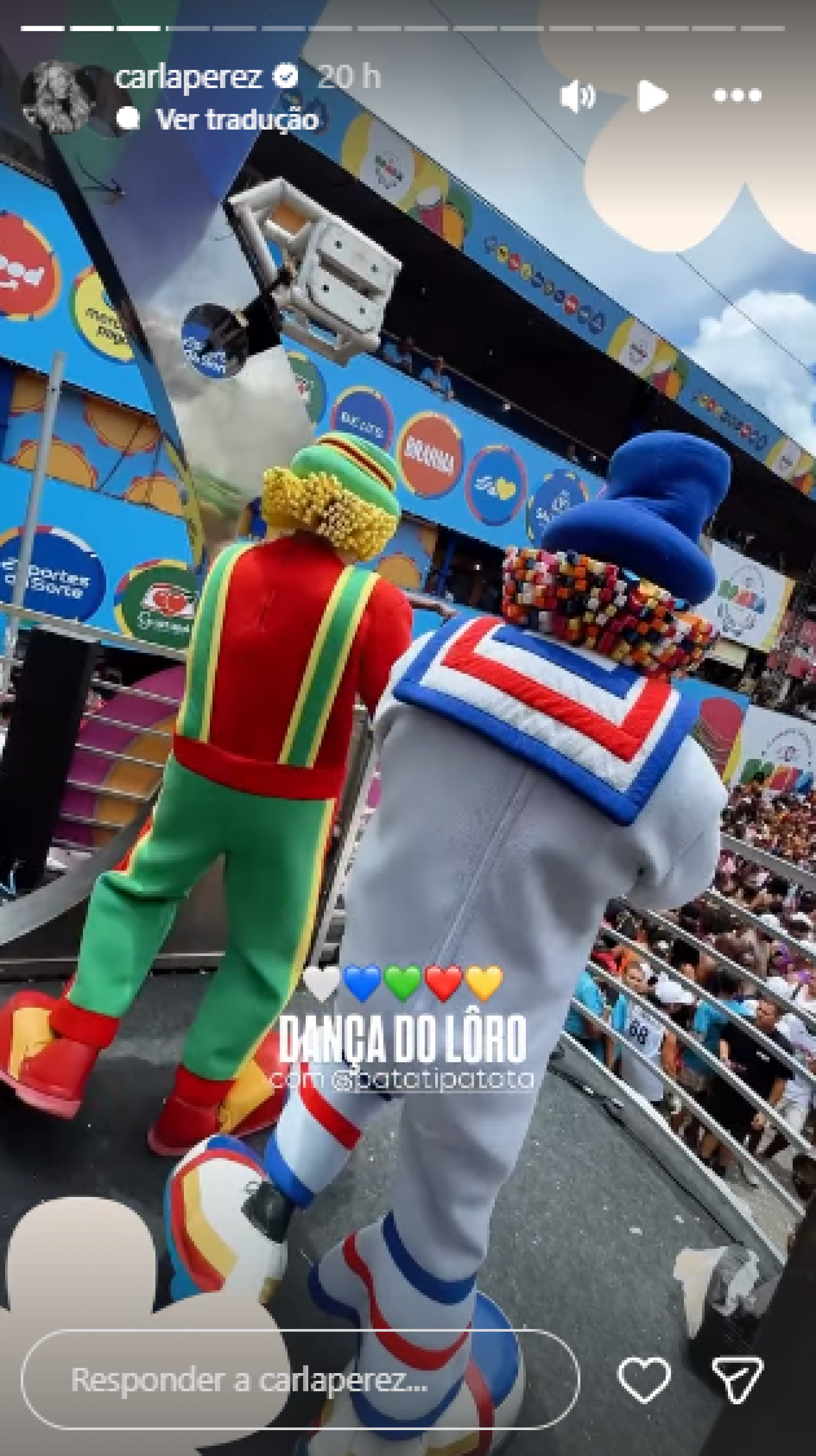 Patati Patatá participam da última apresentação de Carla Perez no bloco infantil Algodão Doce - Reprodução de vídeo / Instagram