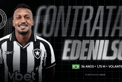 Botafogo anuncia a contratação de Edenílson