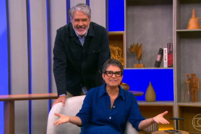 Sandra Annenberg celebra estreia de William Bonner no 'Globo Repórter'