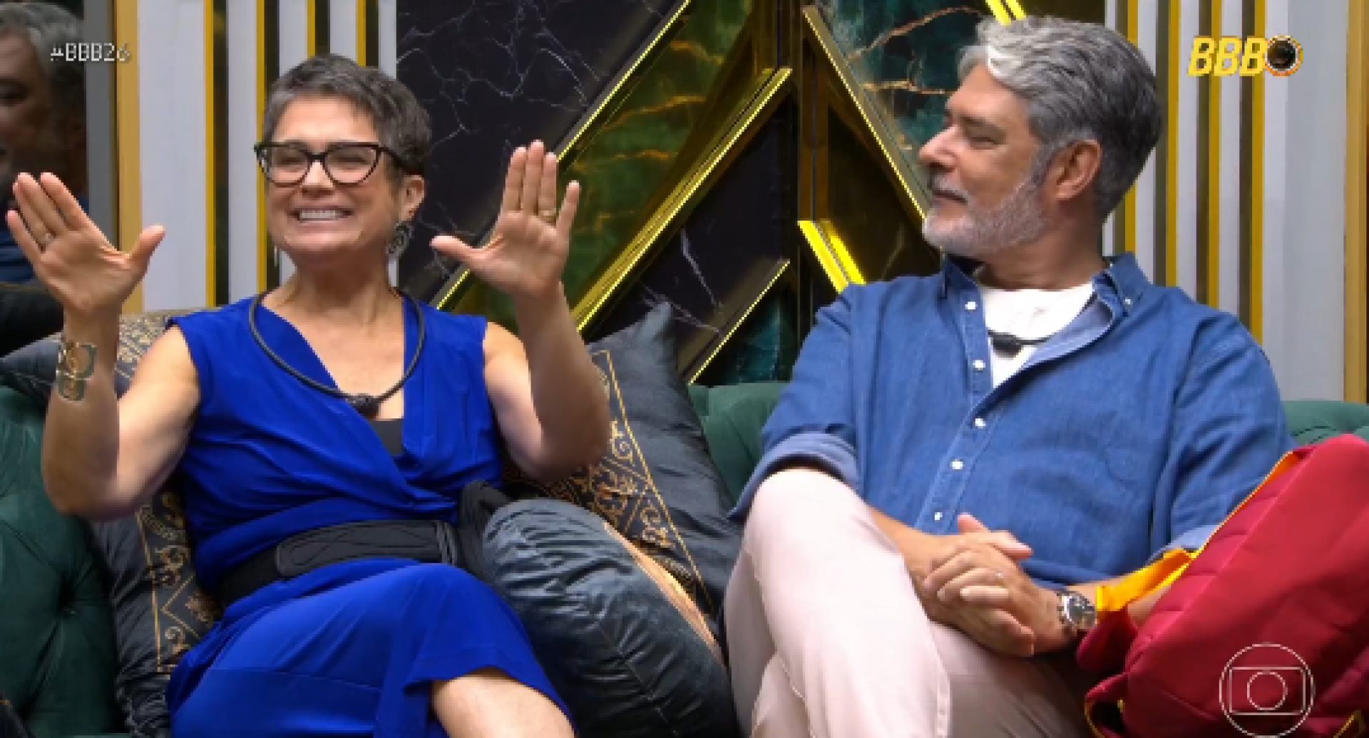 Sandra Annenberg e William Bonner falam sobre nova temporada do 'Globo Repórter' na casa do 'BBB 26' - Reprodução de vídeo / X