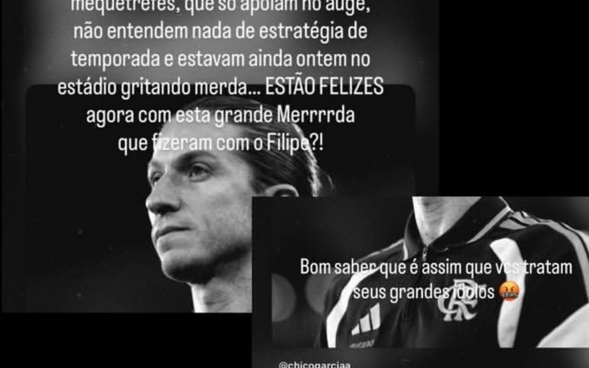 Imagem associada à irmã de Jorginho, meia do Flamengo, mostra insatisfação da familiar com a demissão de Filipe Luís