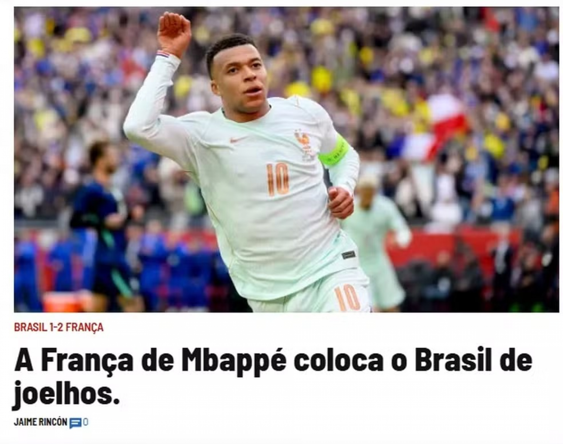 Imprensa internacional detona Seleção: 'França de Mbappé coloca Brasil de joelhos'