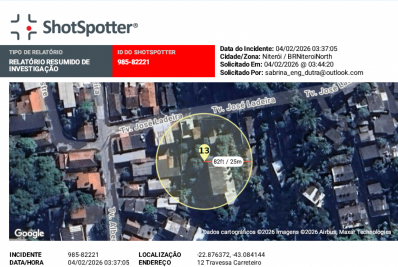 Sistema ShotSpotter registra sequência de disparos e auxilia ação das forças de segurança 