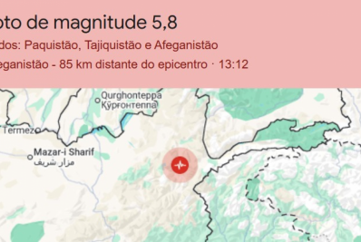 Terremoto de magnitude 5,8 atinge Afeganistão e Paquistão deixando mortos e feridos