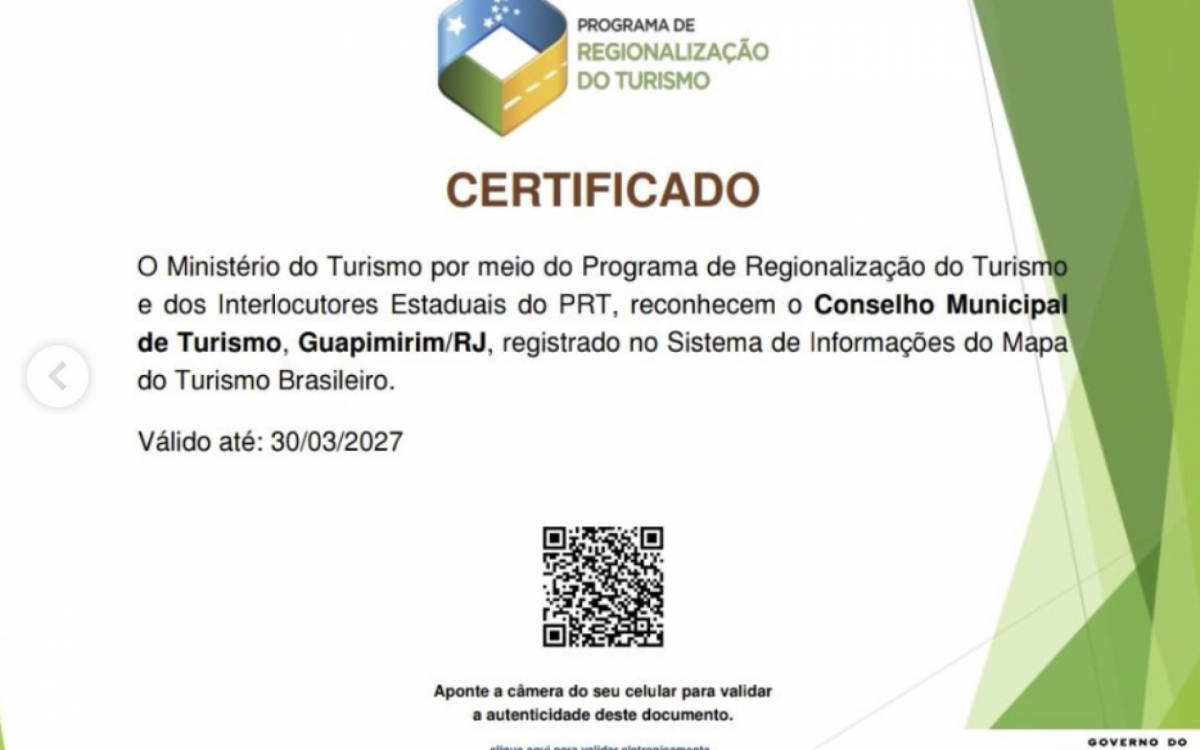 Guapimirim entra oficialmente para o Mapa do Turismo Brasileiro - Divulga&ccedil;&atilde;o