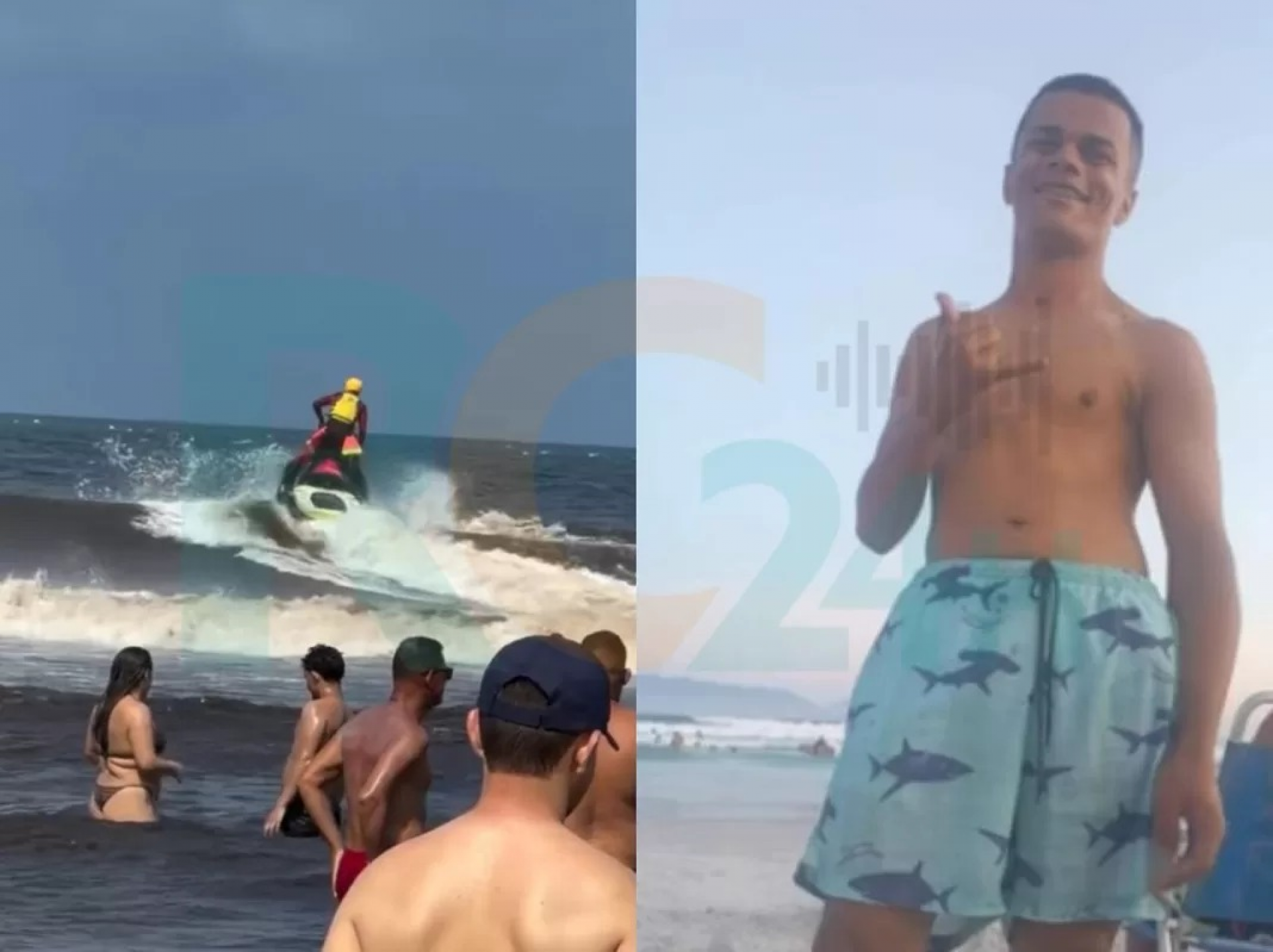 Jovem turista desaparece após entrar no mar da Praia do Forte, em Cabo Frio
