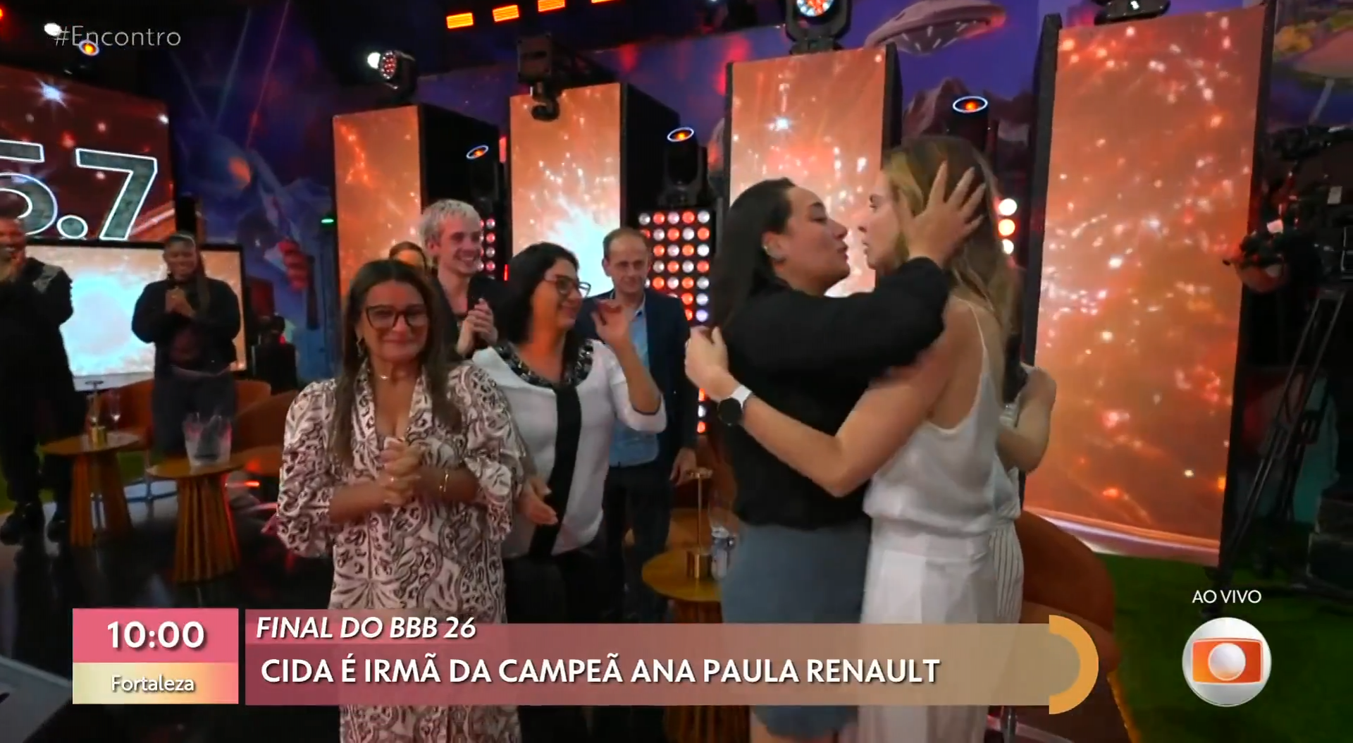 Ana Paula Renault se reencontra com sua irmã - Reprodução de vídeo/TV Globo