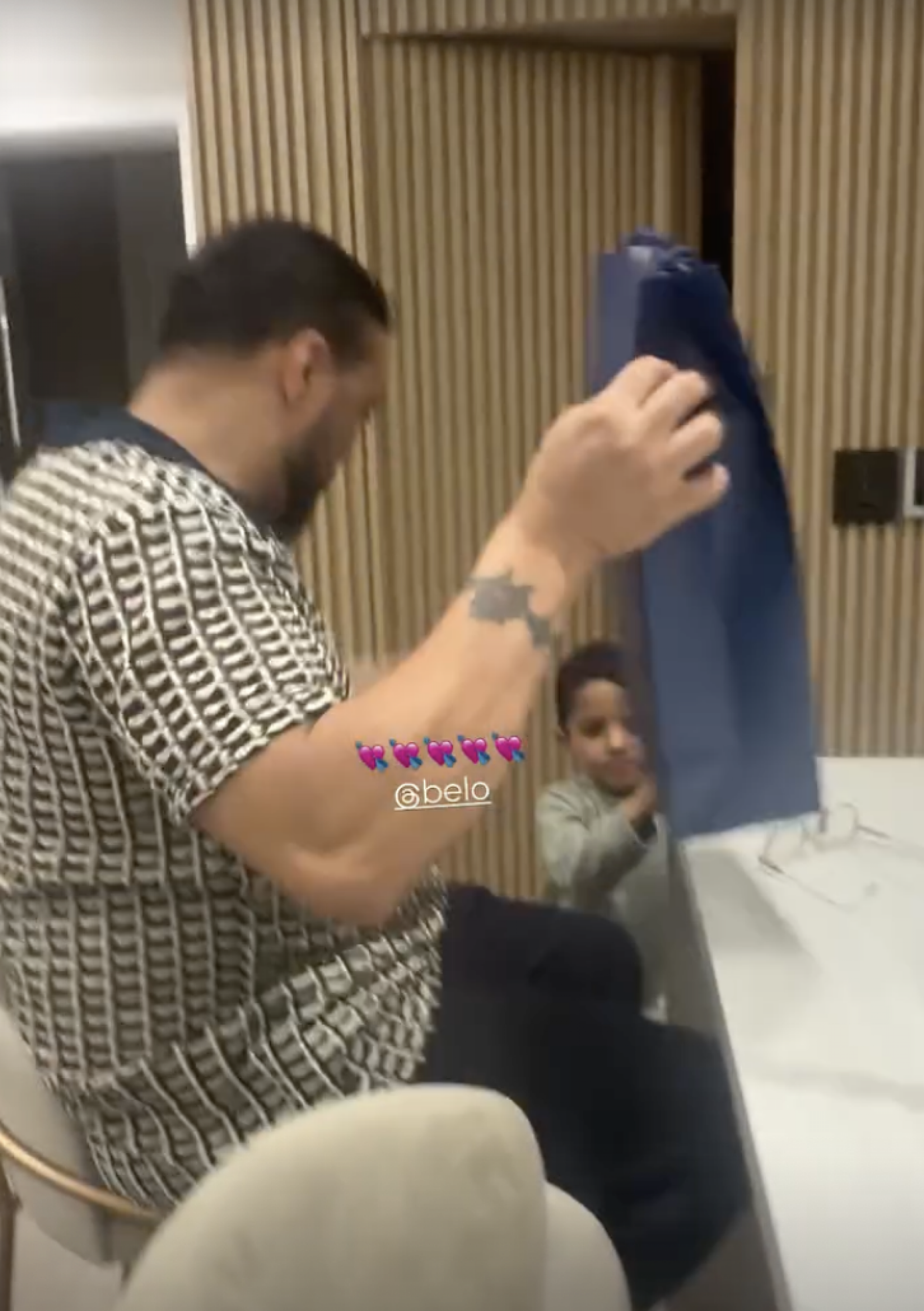 Belo e o enteado, Zion - Reprodução/Instagram