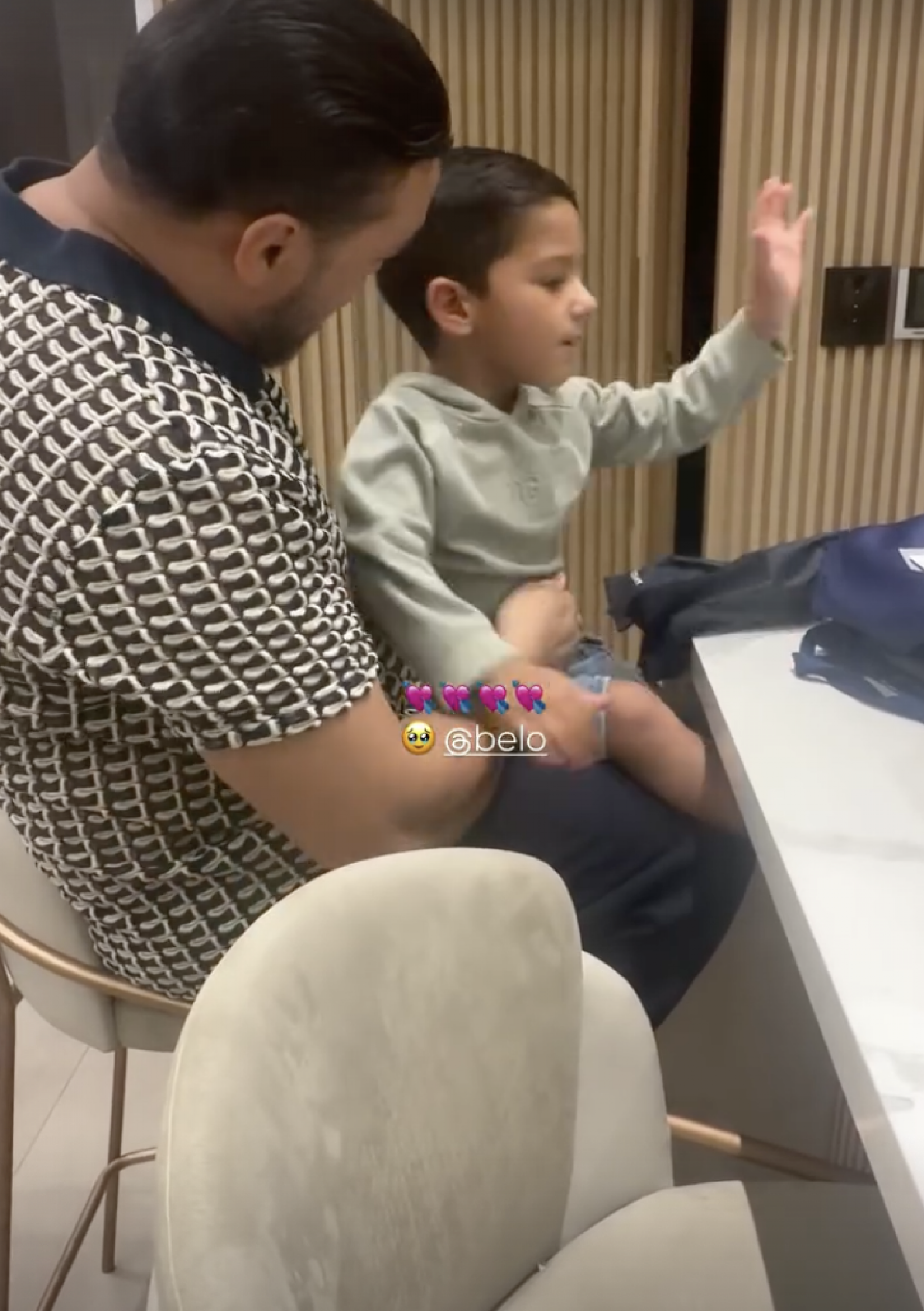 Belo e o enteado, Zion - Reprodução/Instagram