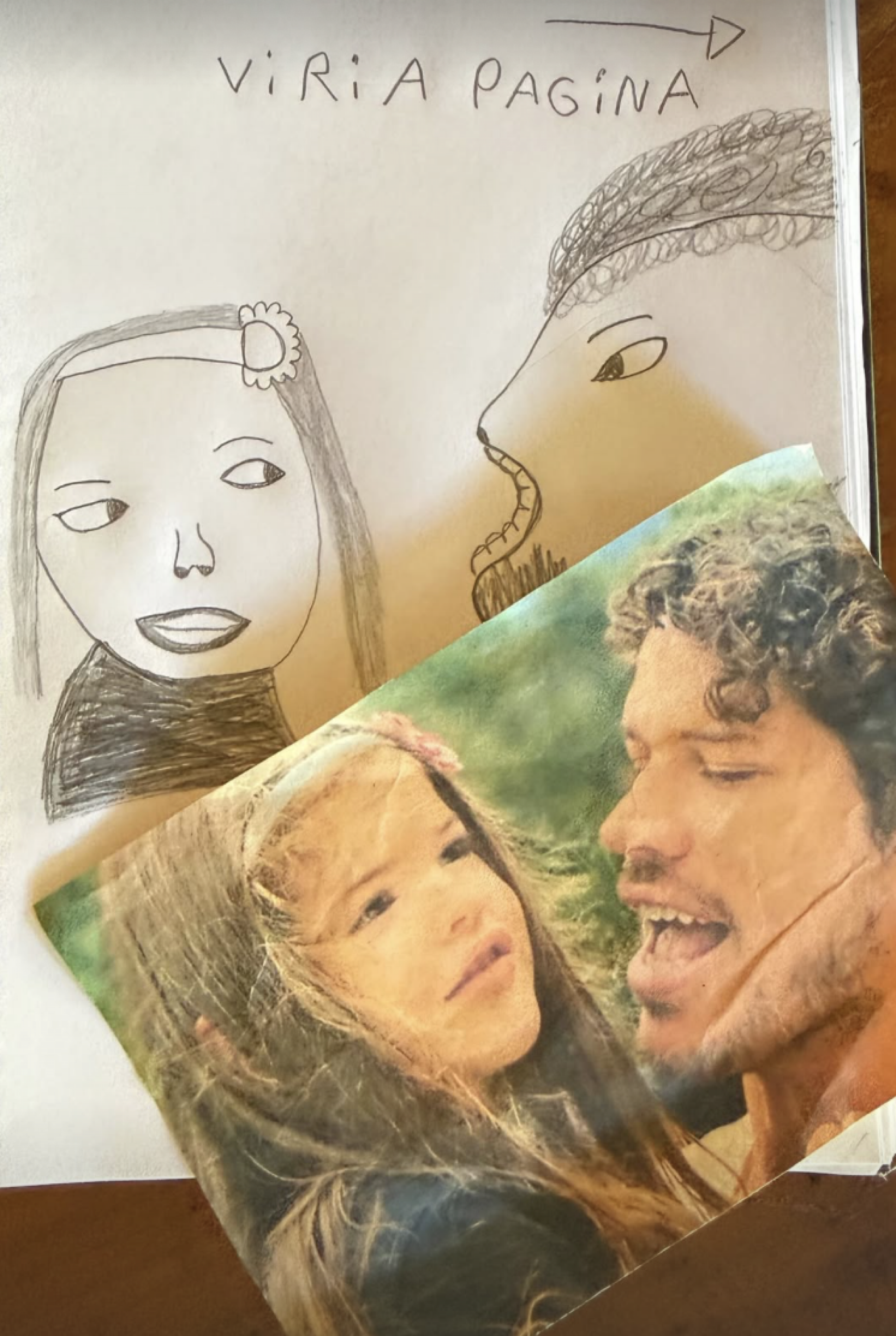 Desenho que a filha de José Loreto, Bella, fez para ele - Reprodução/Instagram