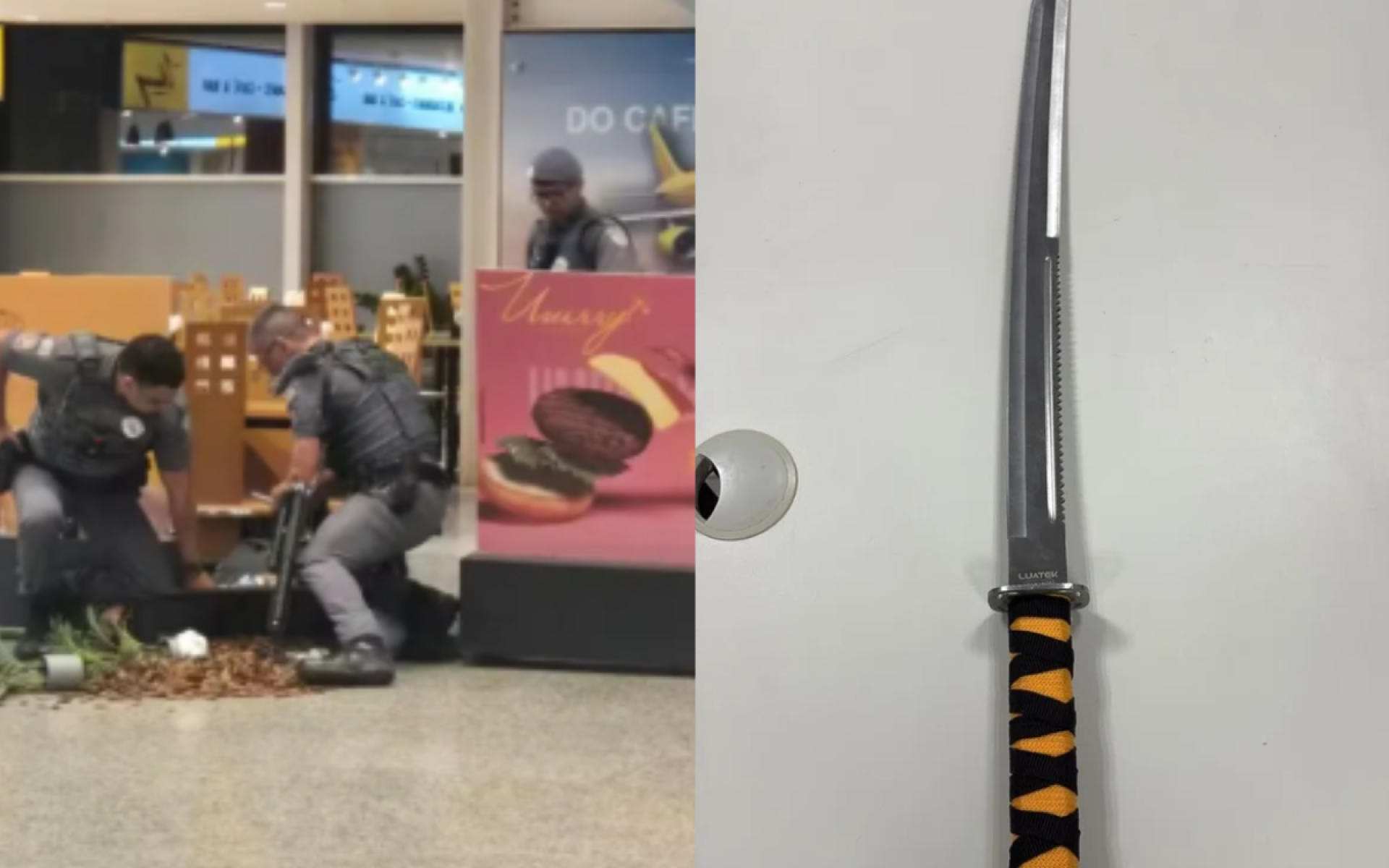 Homem ameaça passageiros com espada em aeroporto de SP